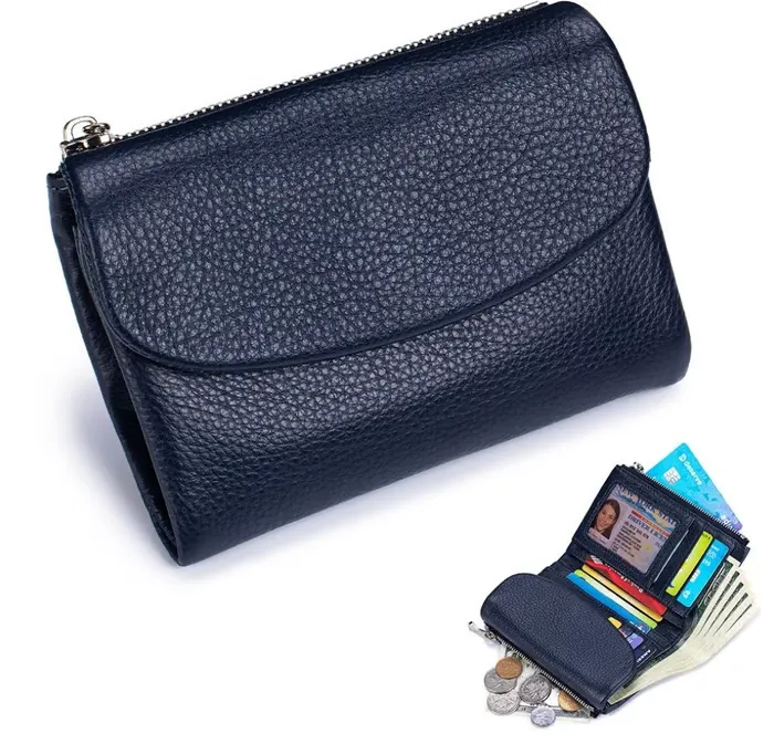 🔥⏰Unisex Pebble Real Leather RFID Wallet🔥