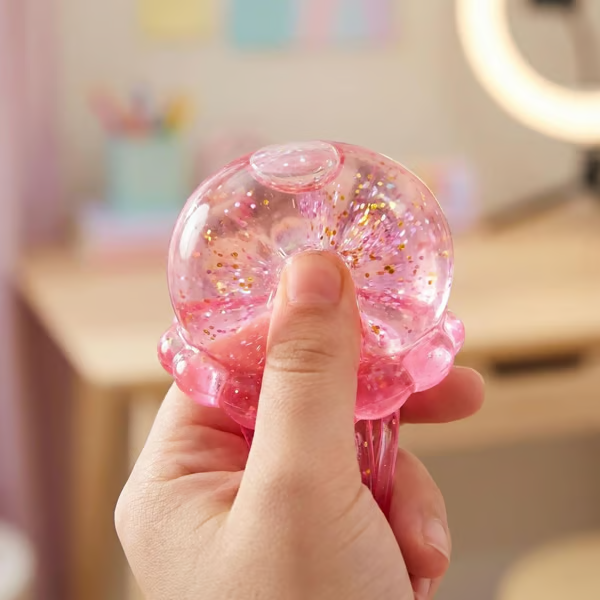 🐣EASTER SALE 59% OFF! ✨ Cute Glitter Jellyfish Squishy, Easter Basket Stuffer for Kids