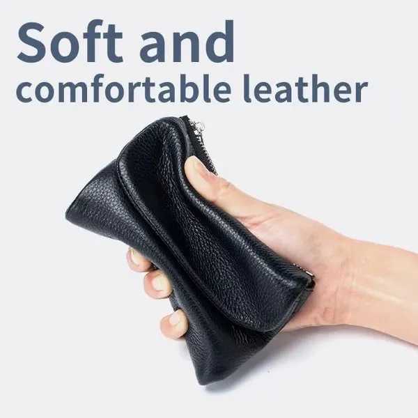 🔥⏰Unisex Pebble Real Leather RFID Wallet🔥
