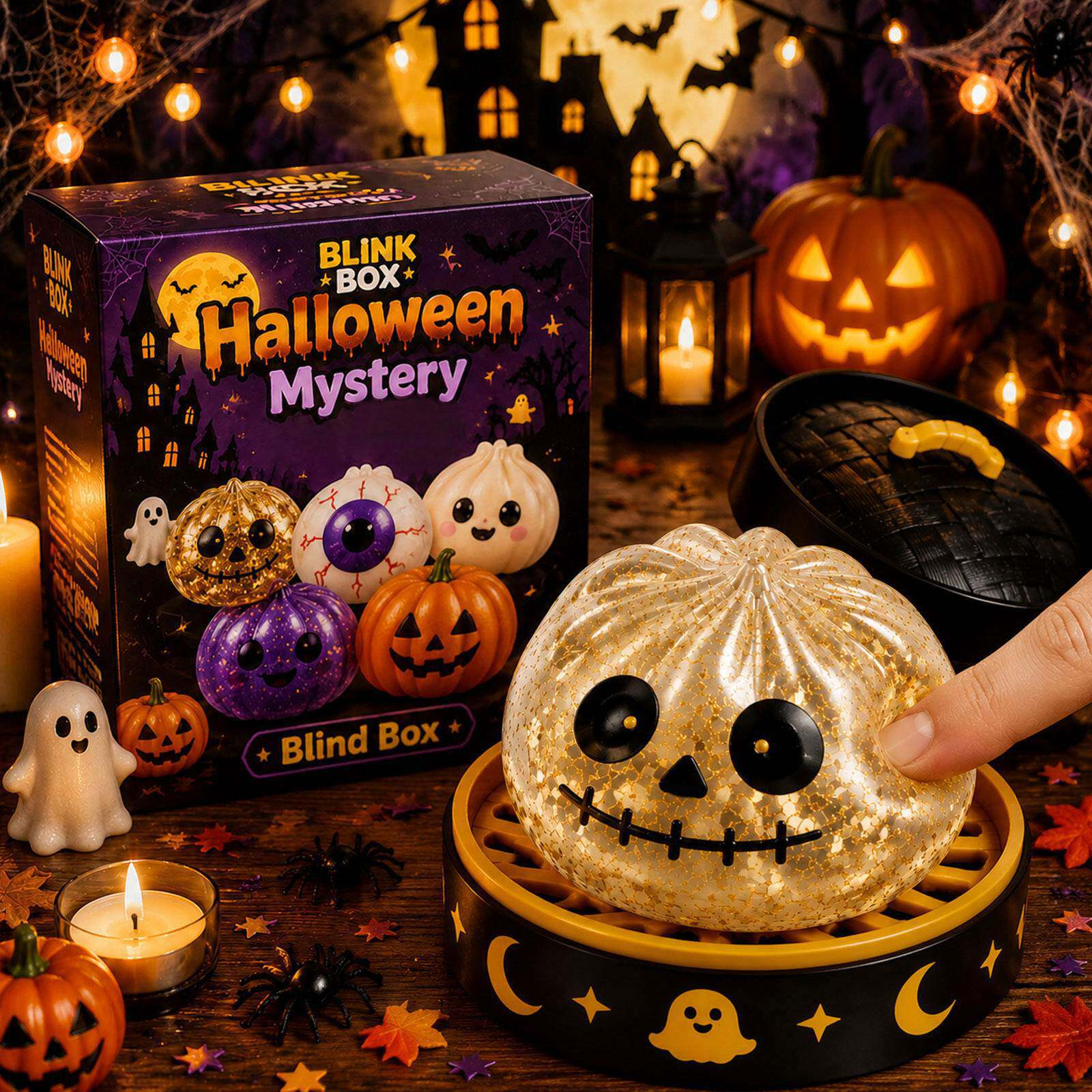 🎁Crack Open the Surprise!✨Expressive Dumpling Squishy - Blind Box, Mysecret Bun Fidget Toy🎉