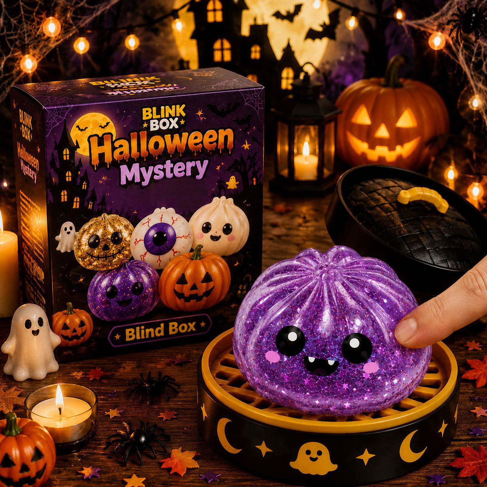 🎁Crack Open the Surprise!✨Expressive Dumpling Squishy - Blind Box, Mysecret Bun Fidget Toy🎉