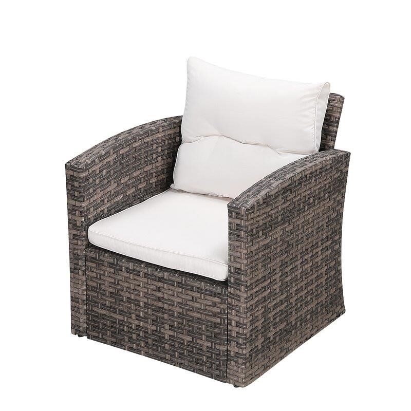 Fordville Wicker/Rattan 7 - Person Seating Group with Cushions