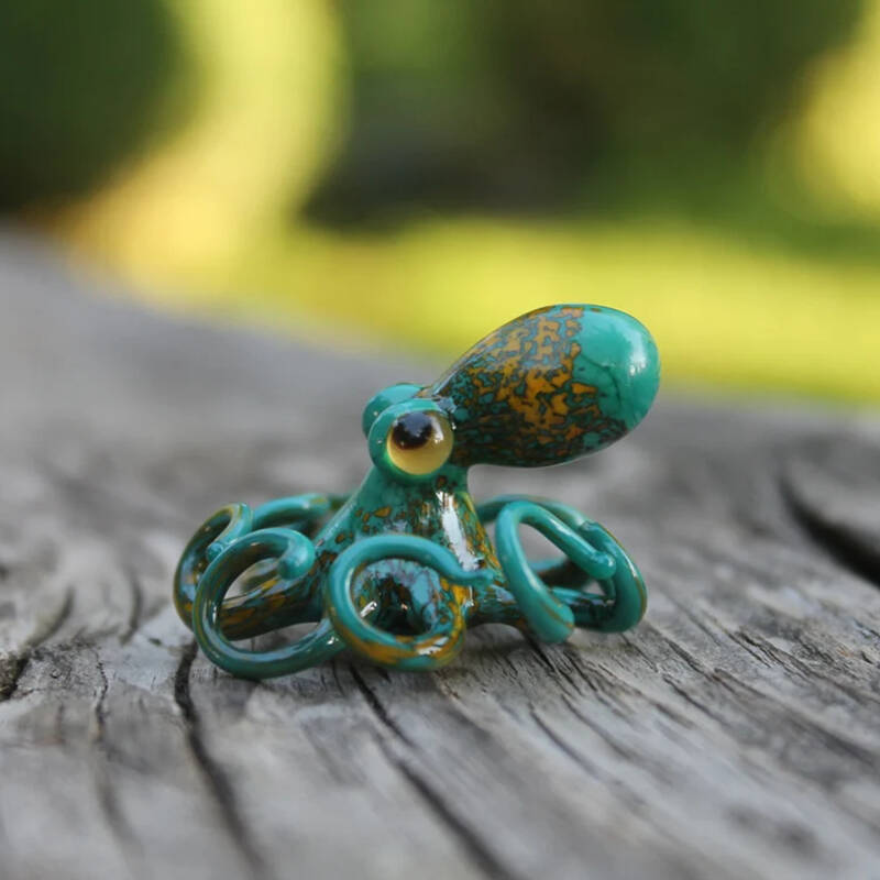 Blown Glass Octopus Glass Figurine