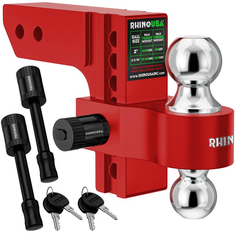 Adjustable 2-Inch Trailer Hitch Drop Receiver Aluminum