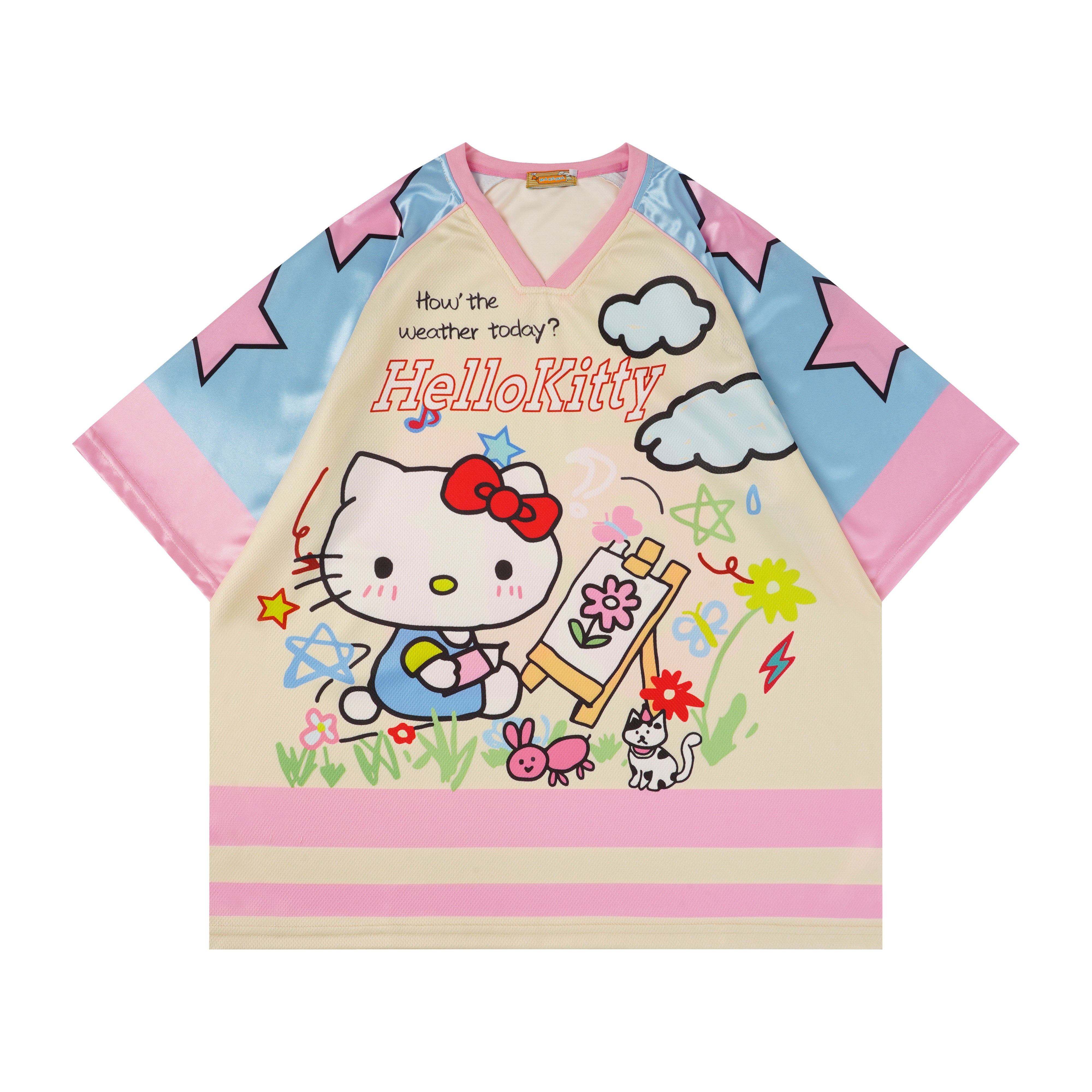 Hellokitty Jersey Shirts Loose T-Shirts
