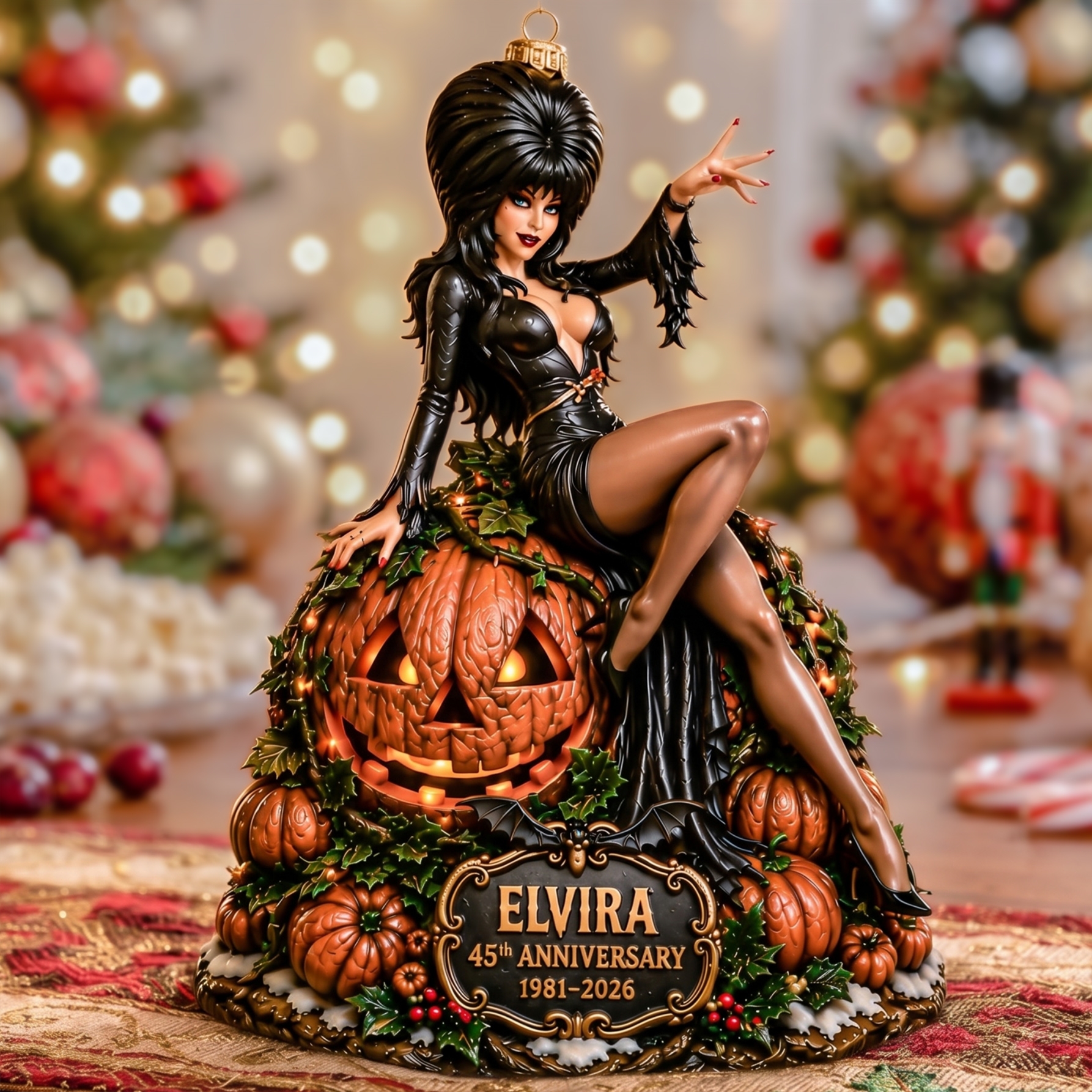 Elvira 45th Anniversary 1981-2026 Christmas Ornament