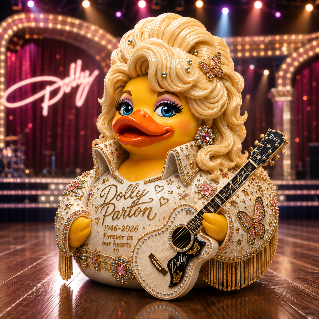 Dolly Parton Forever 1946-2026 Memorial Collectible Duck