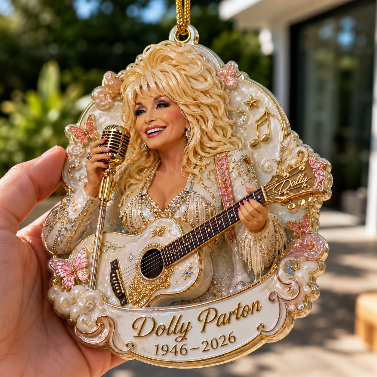 Dolly Parton Forever 1946–2026 Memorial Christmas Ornament