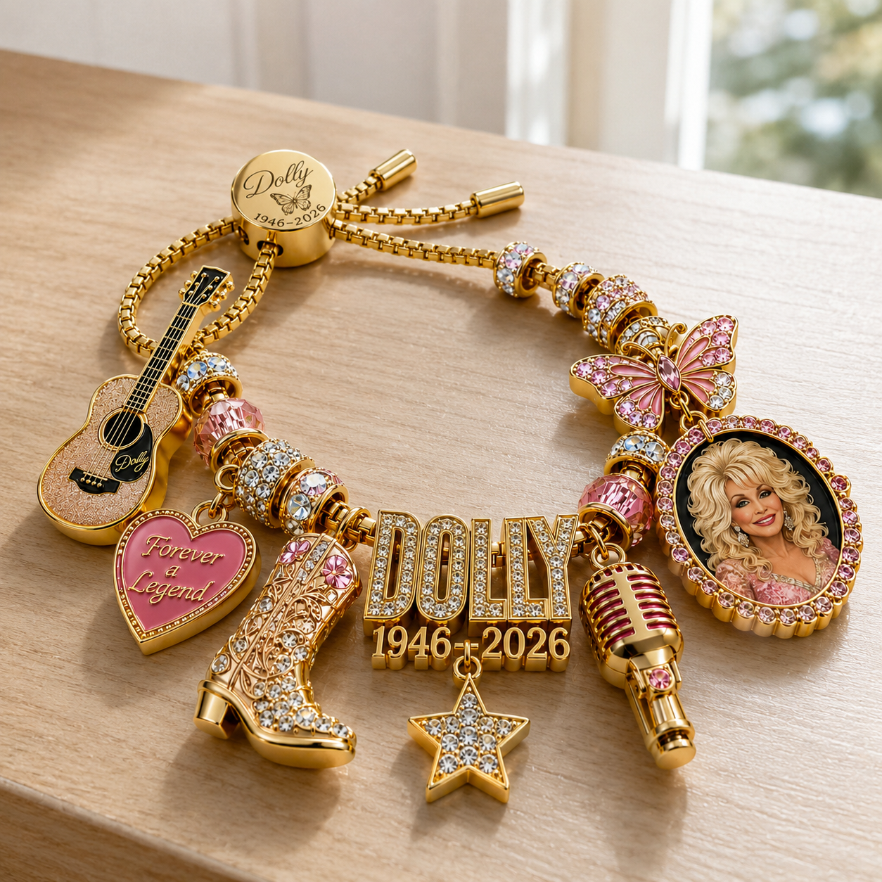 Dolly Parton 80th Birthday Legacy Charm Bracelet – Celebrating 80 Years