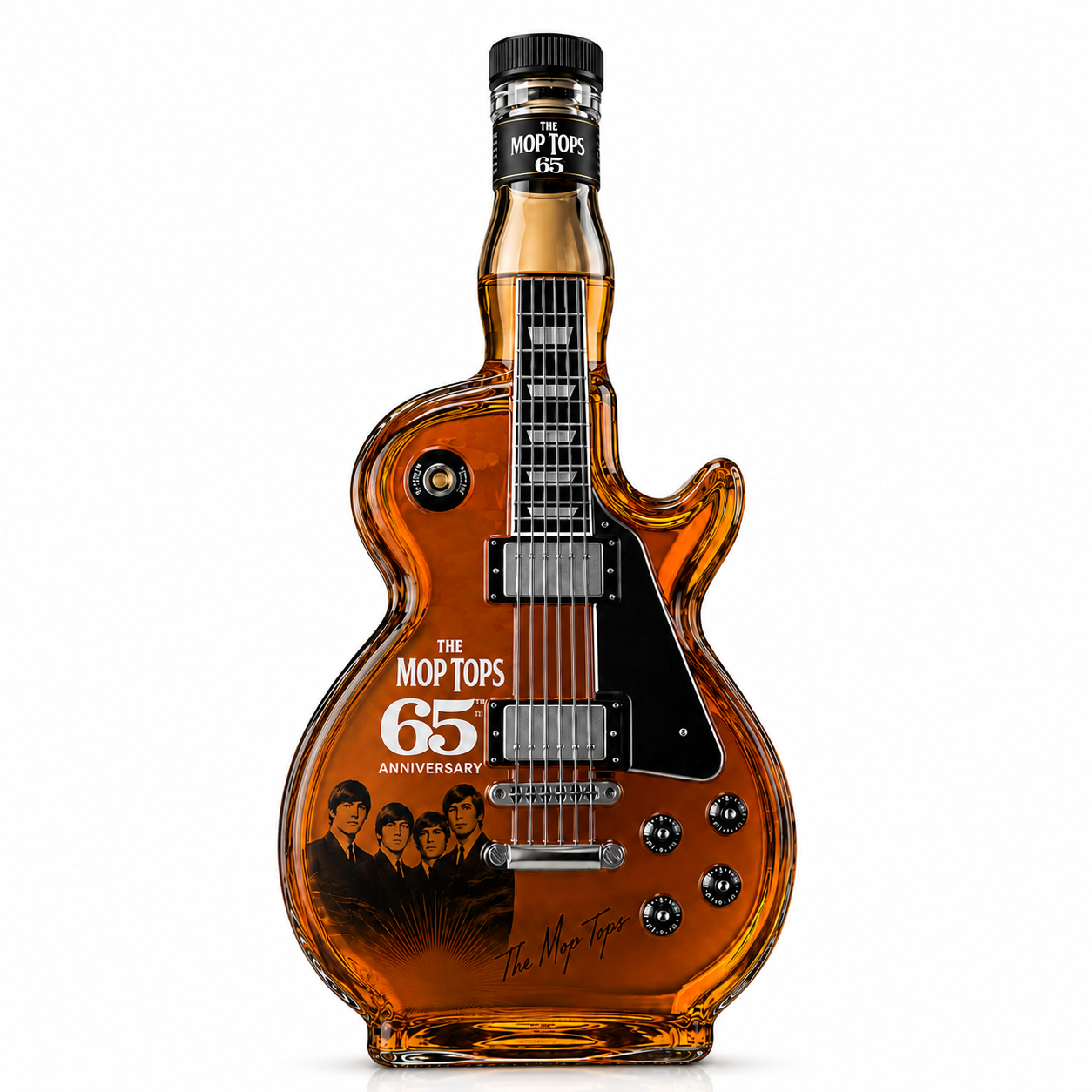 The Mop Tops 65th Anniversary Rock ’n’ Roll Guitar Collector Decanter