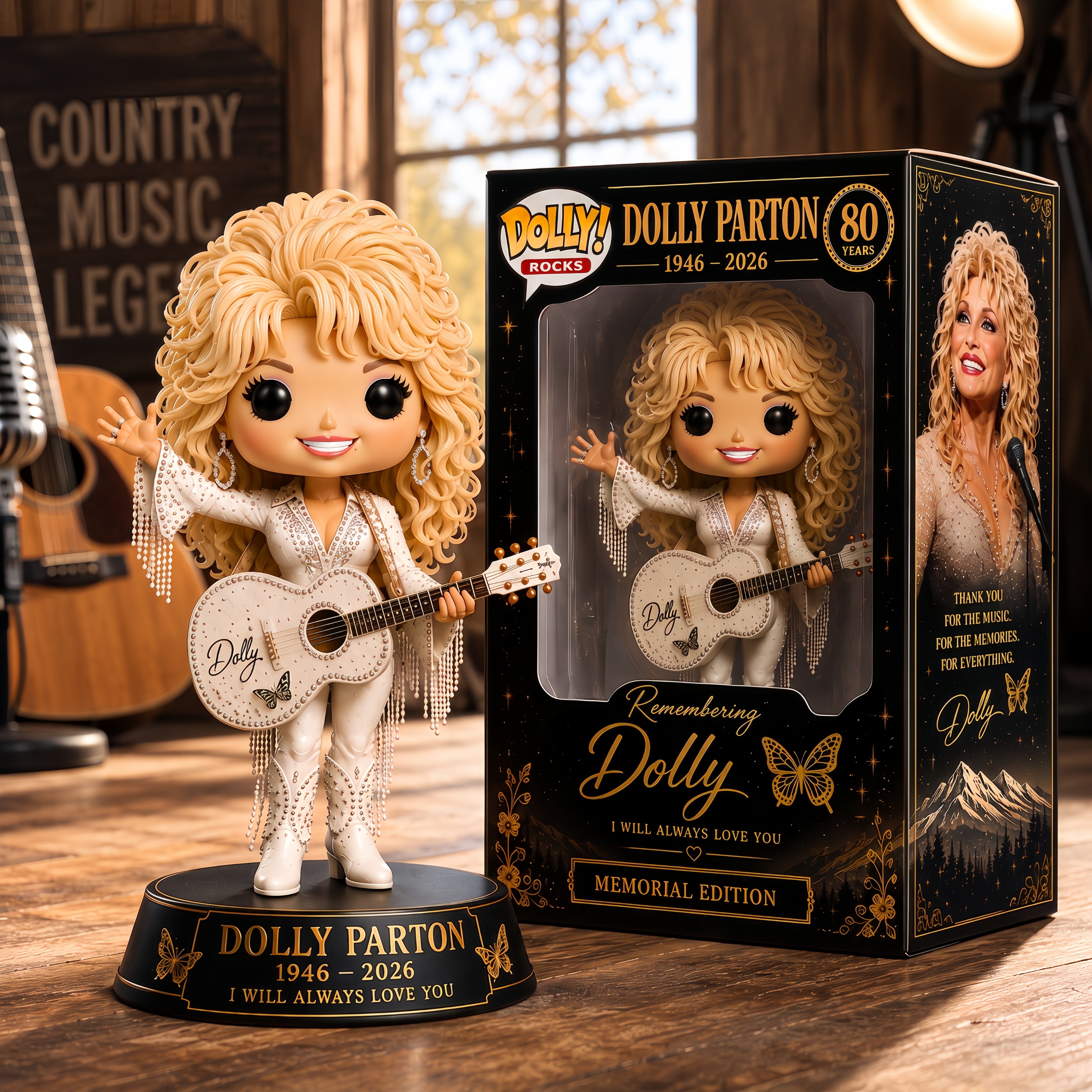 Dolly Parton Forever 1946-2026 Memorial Collectible Figure