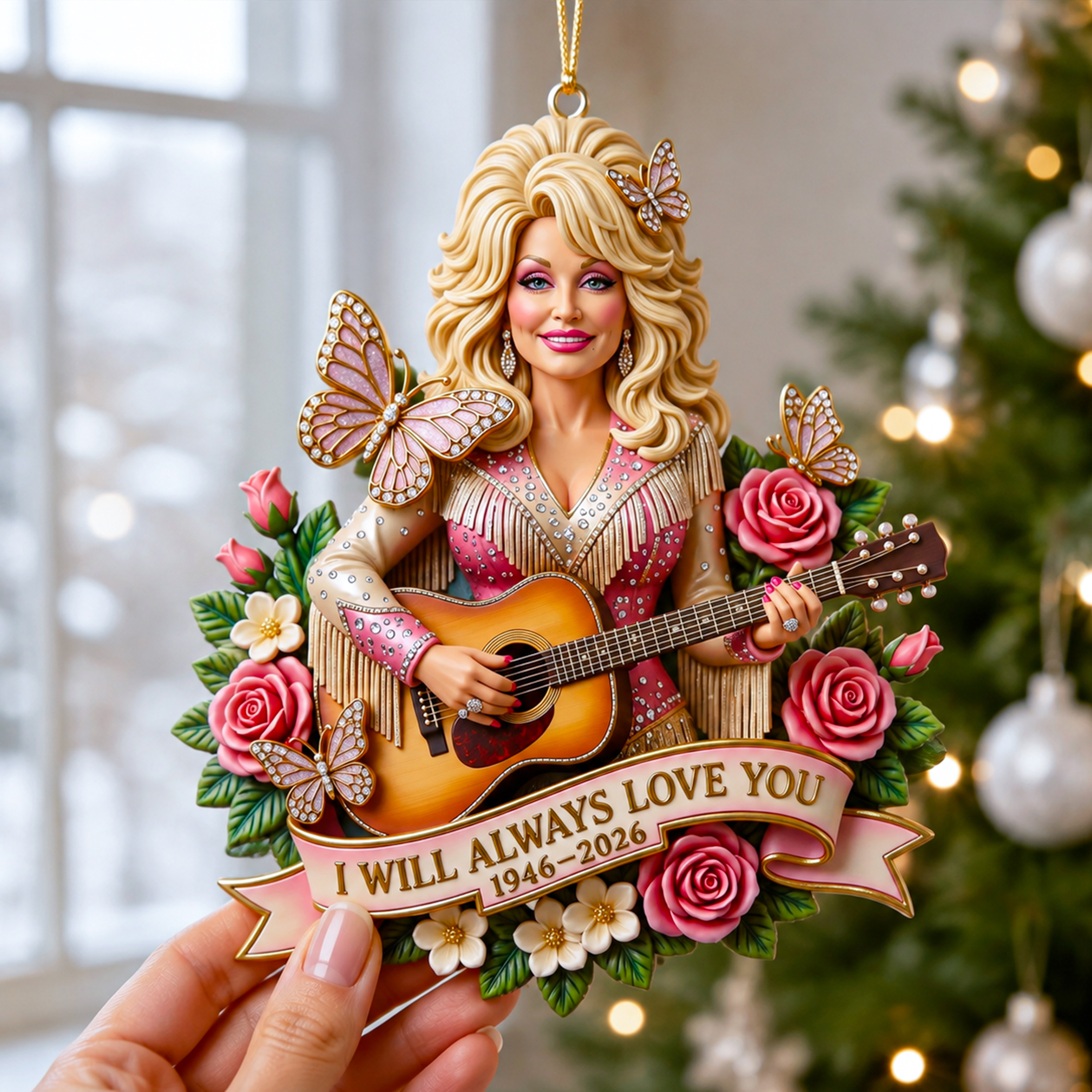 Dolly Parton I Will Always Love You Christmas Ornament