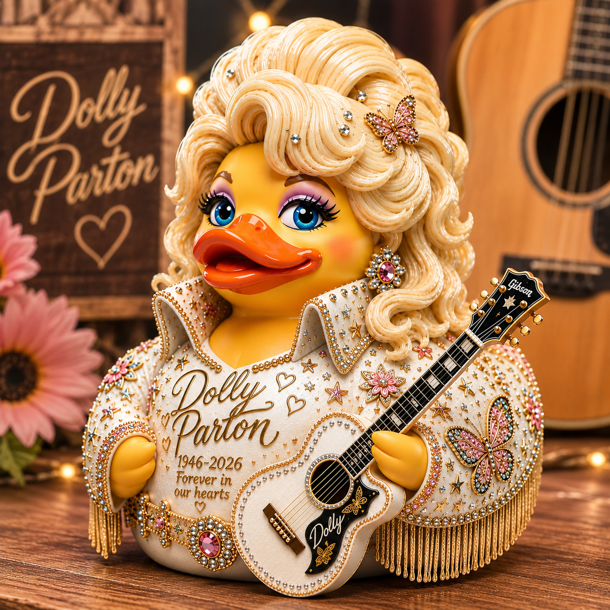 Dolly Parton Forever 1946-2026 Memorial Collectible Duck