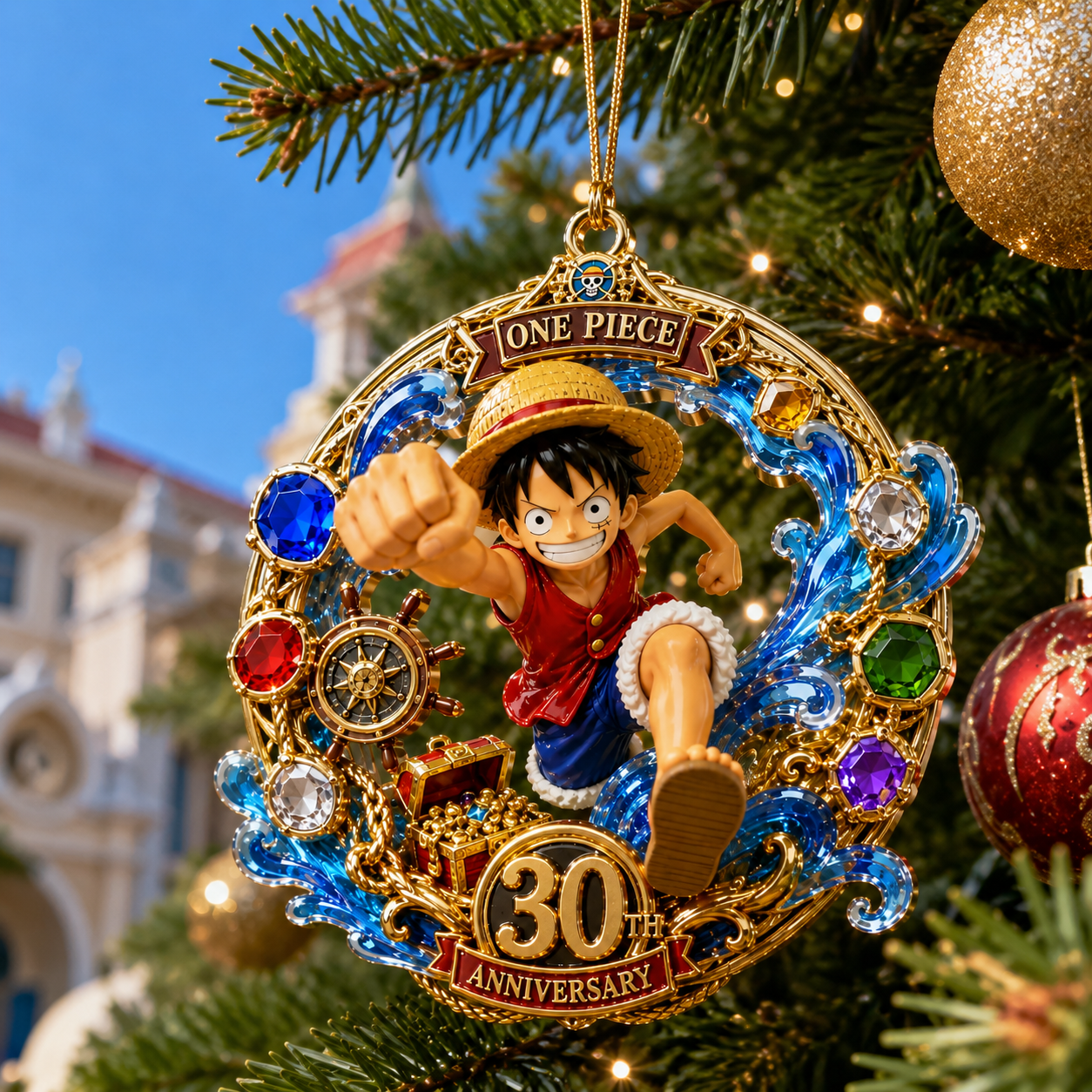 ONE PIECE 30th Anniversary 1997-2027 Treasure Voyage Christmas Ornament