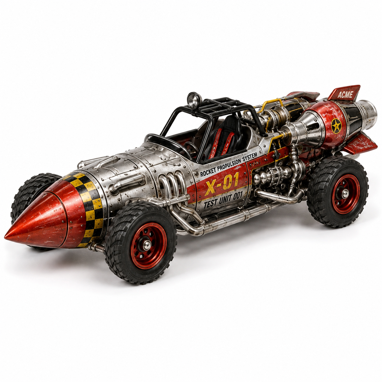 ACME X-01 Rocket Buggy Desert Test Vehicle — 1:64 Die-Cast Collector Model