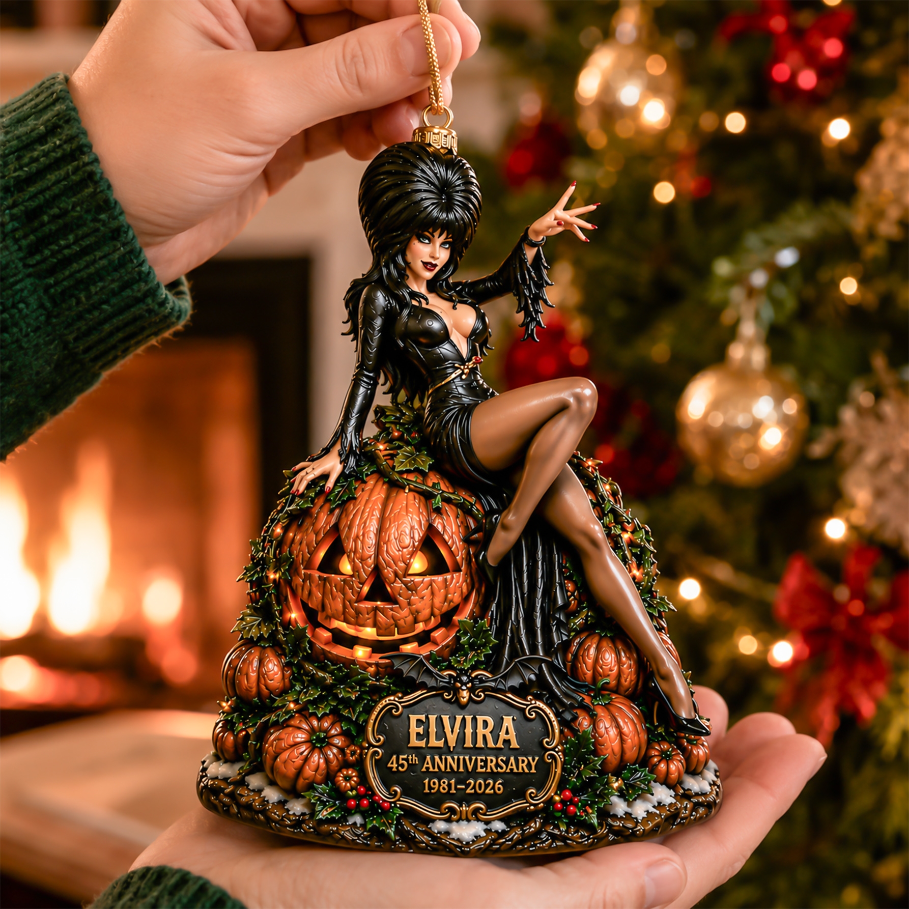 Elvira 45th Anniversary 1981-2026 Christmas Ornament