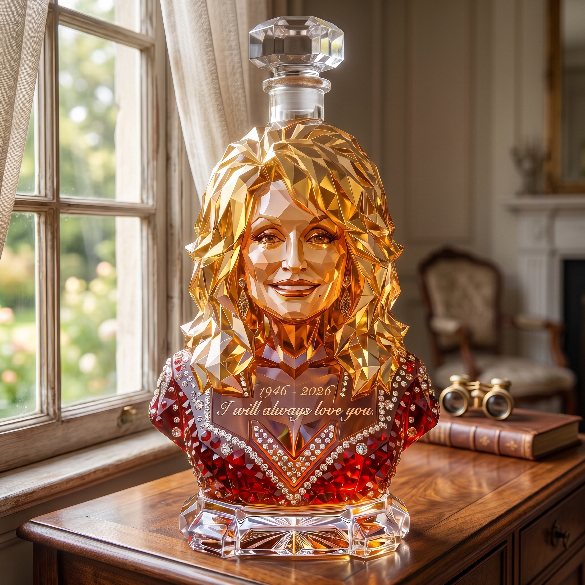 Dolly Parton Forever Memorial Crystal Decanter 1946-2026