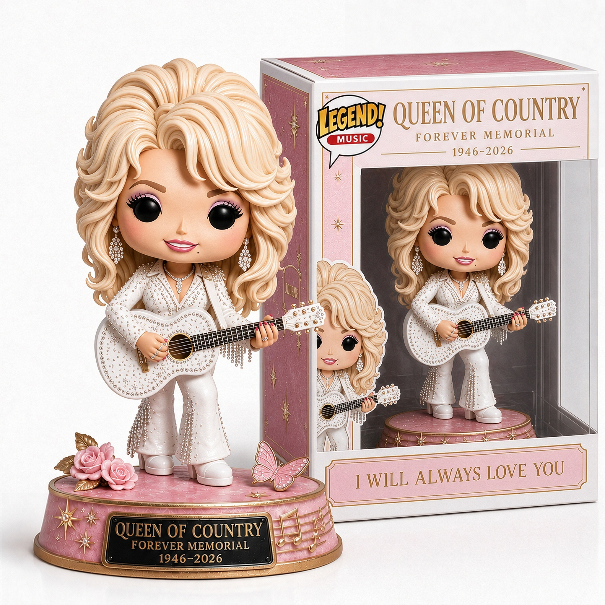 Dolly Parton Memorial Pop Figure