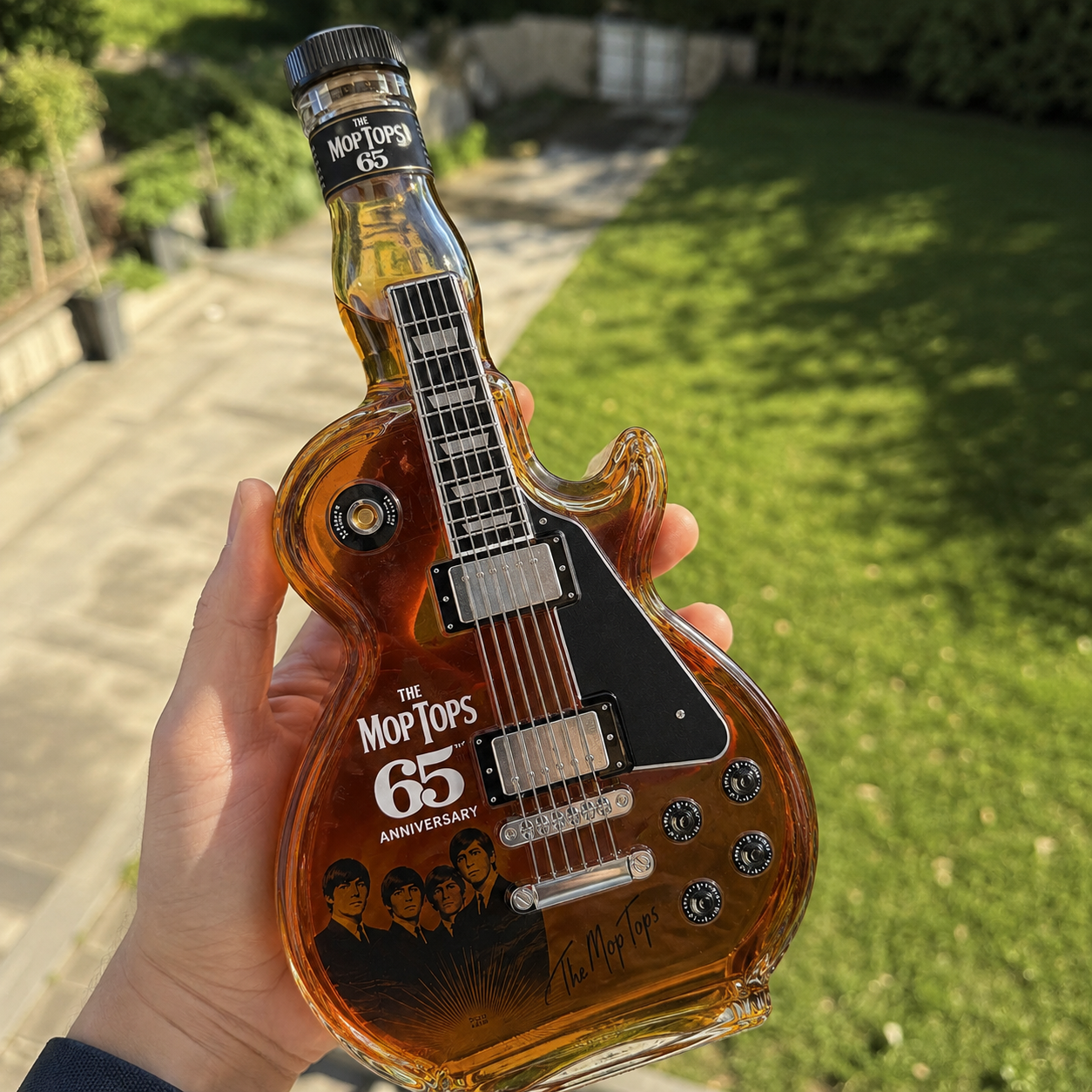The Mop Tops 65th Anniversary Rock ’n’ Roll Guitar Collector Decanter