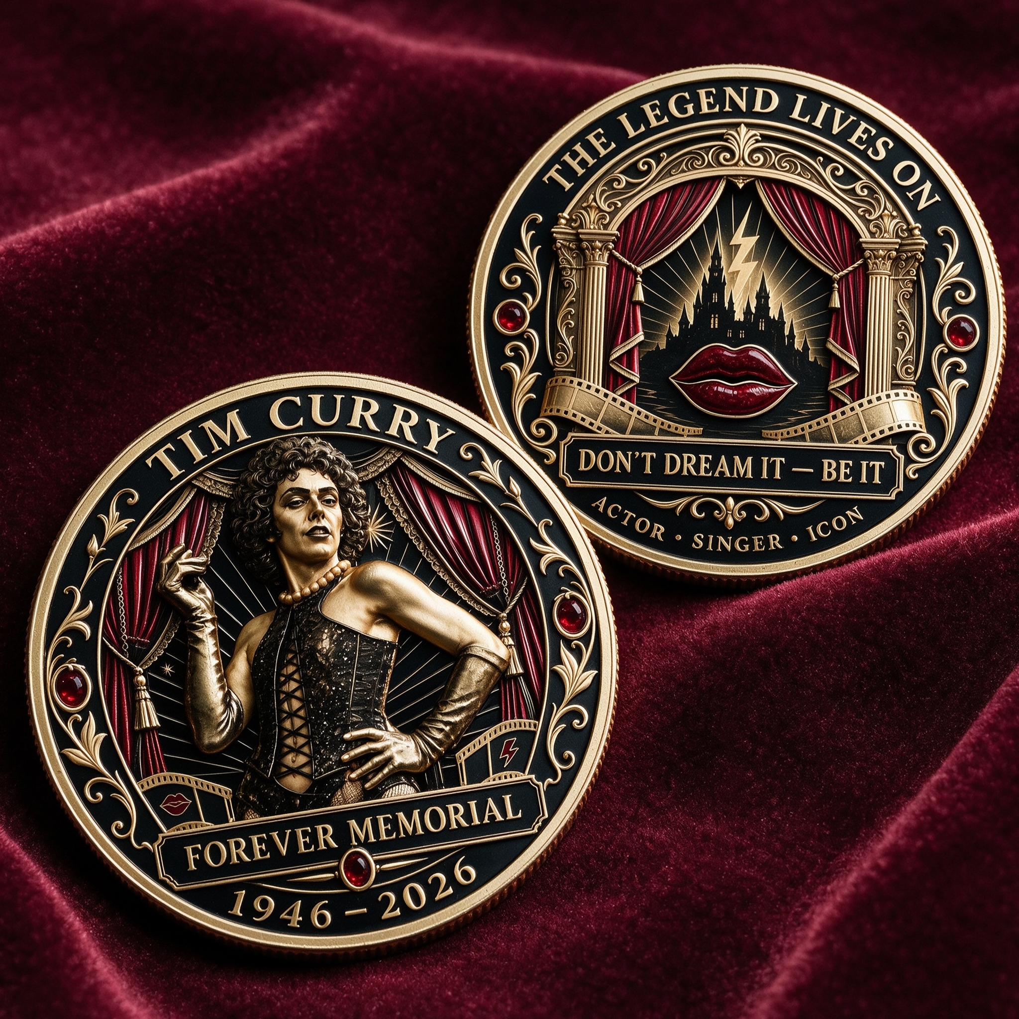 Tim Curry Dr. Frank-N-Furter 1946–2026 Memorial Collector Coin