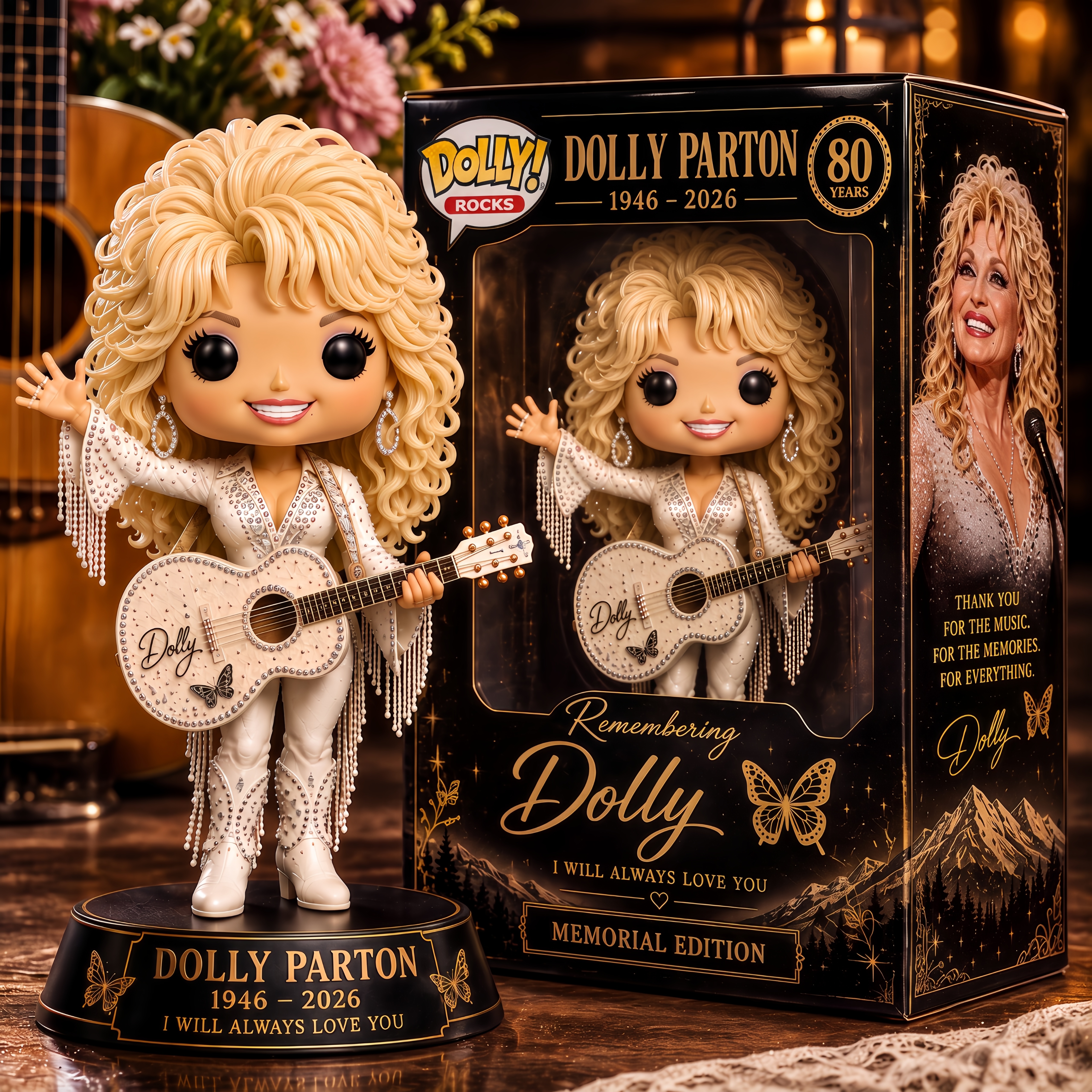 Dolly Parton Forever 1946-2026 Memorial Collectible Figure