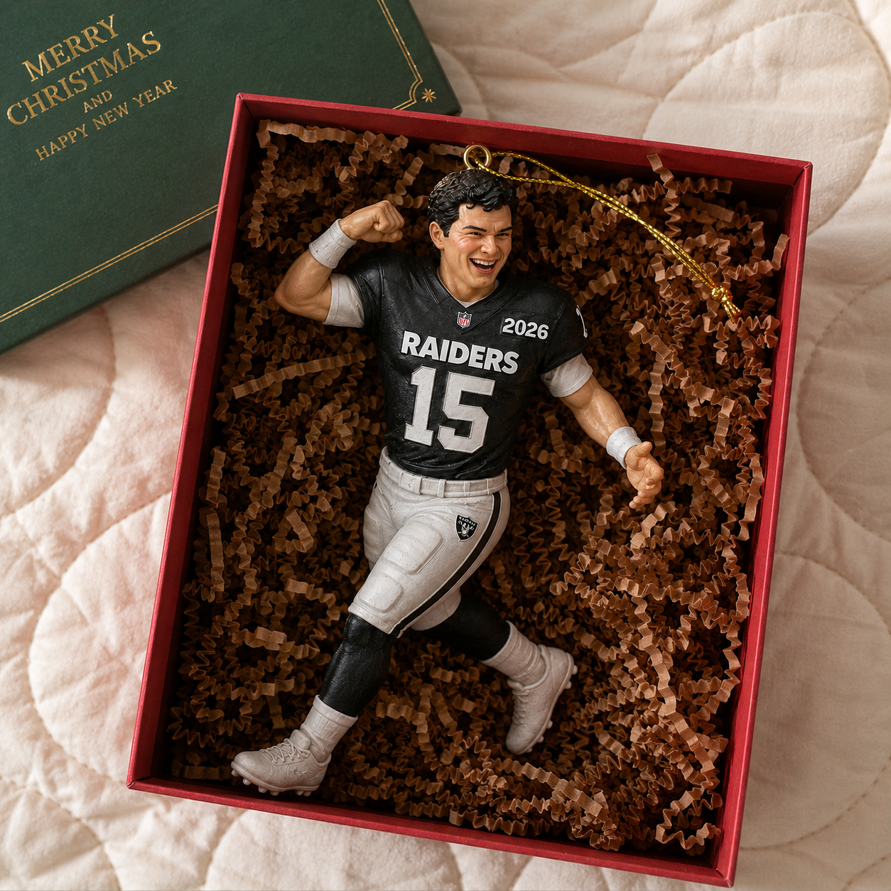 Fernando Mendoza No. 15 Raiders 2026 Christmas Ornament