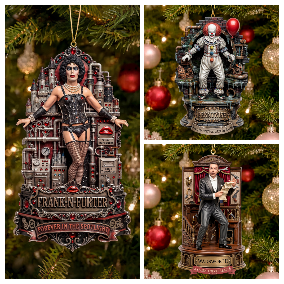 Tim Curry Iconic Roles 1946–2026 Memorial Christmas Ornament Collection