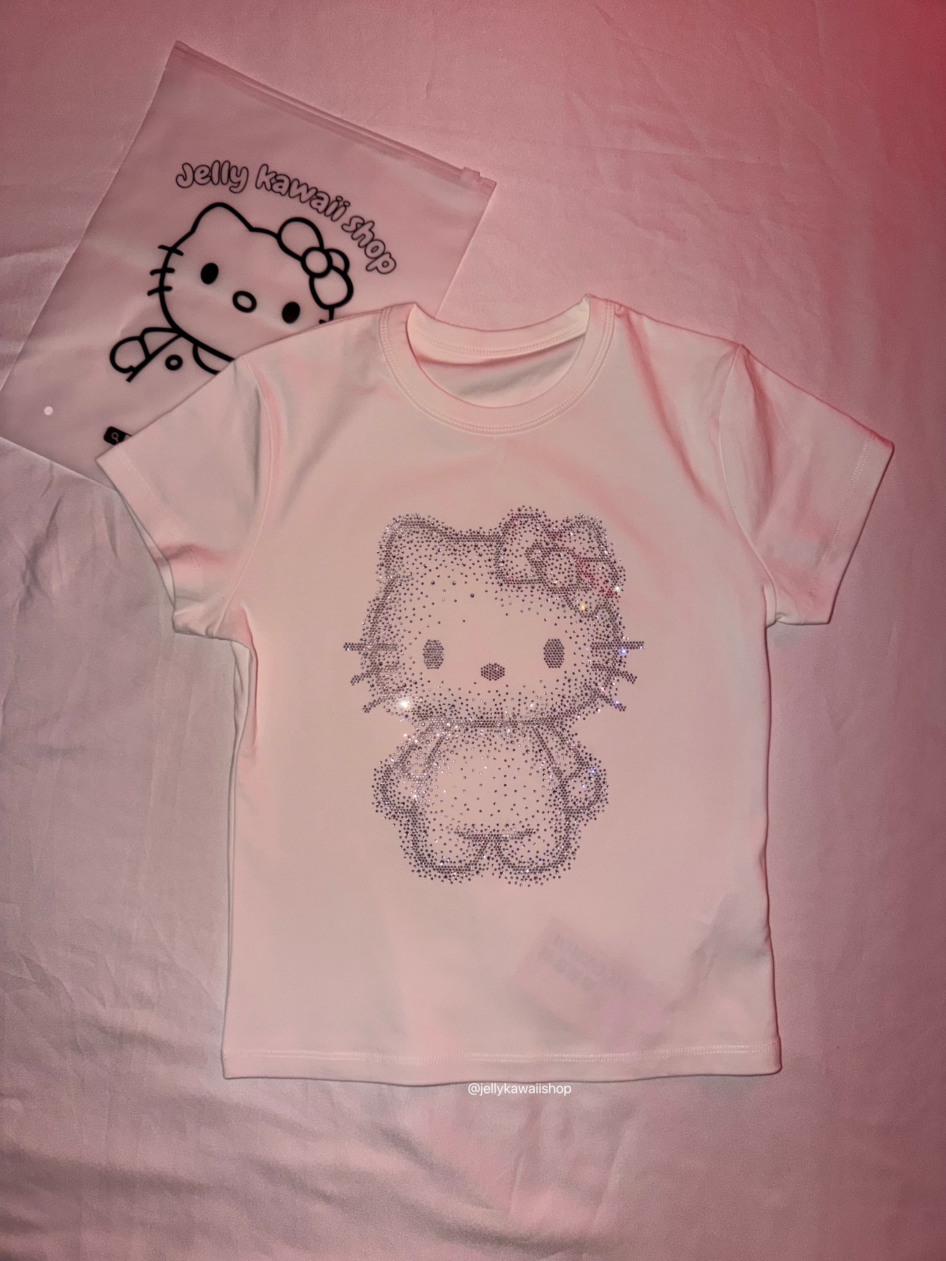 Hellokitty Sparkling Handmade Short Sleeve Shirt