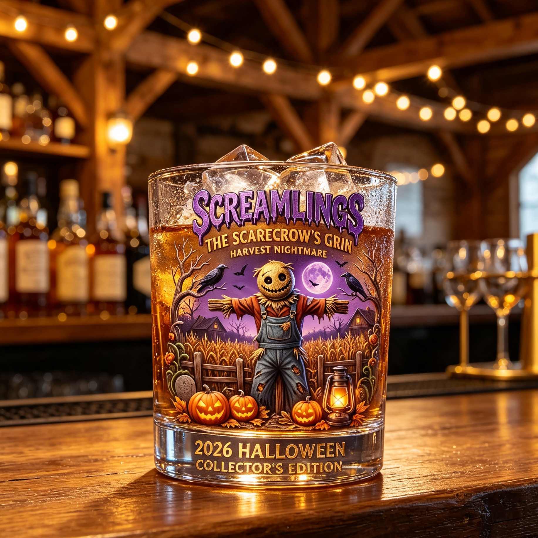 The Scarecrow's Grin Collectible Glass