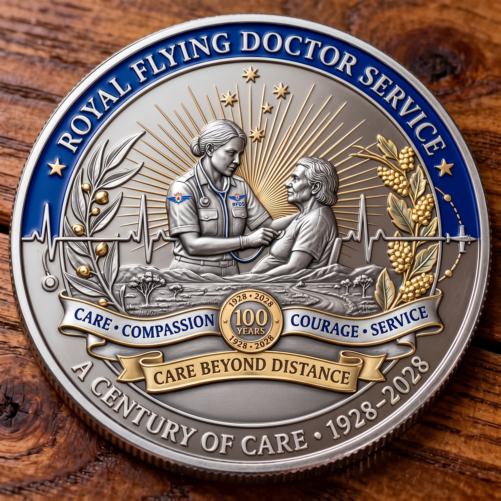 Royal Flying Doctor Service 100th Anniversary Collectable Coin
