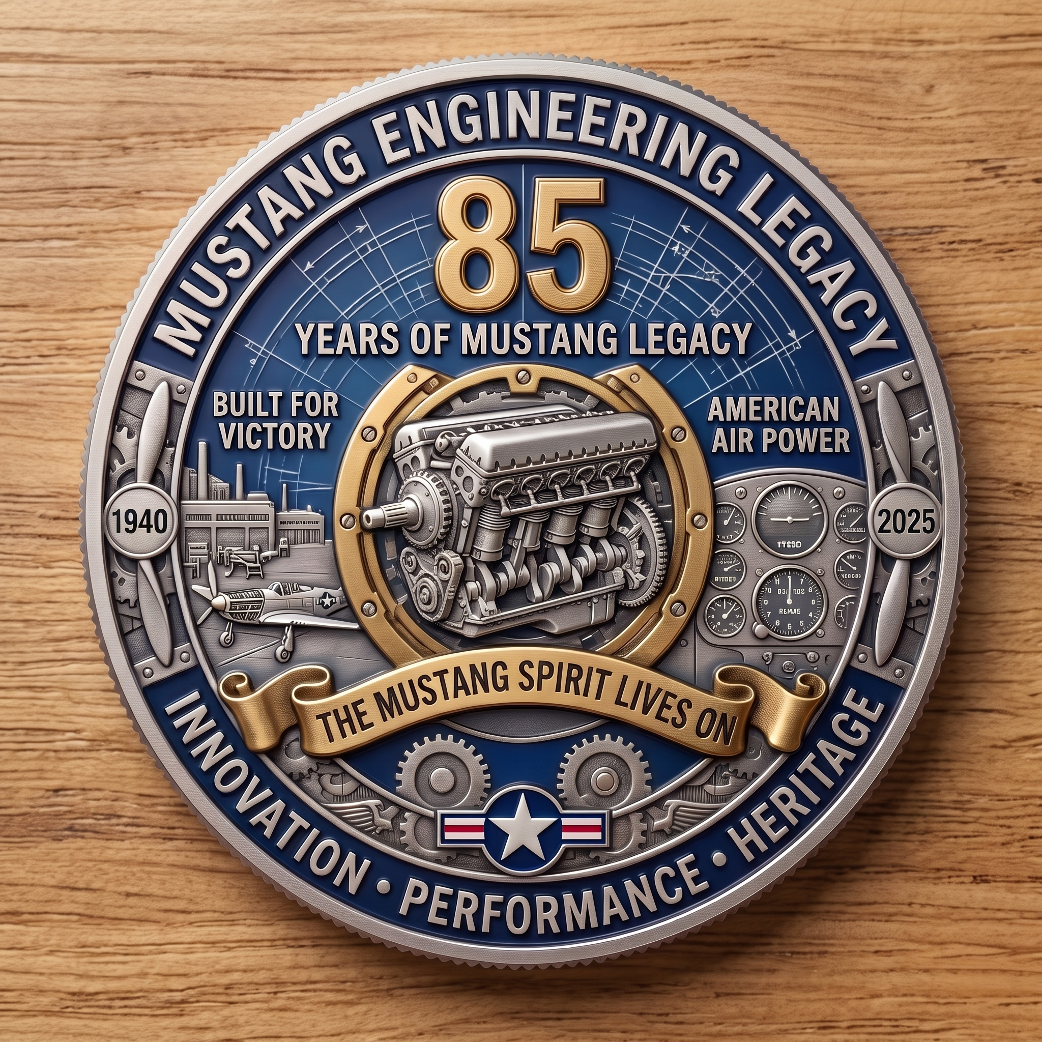 P-51 Mustang Legend of the Skies 85th Anniversary Coin