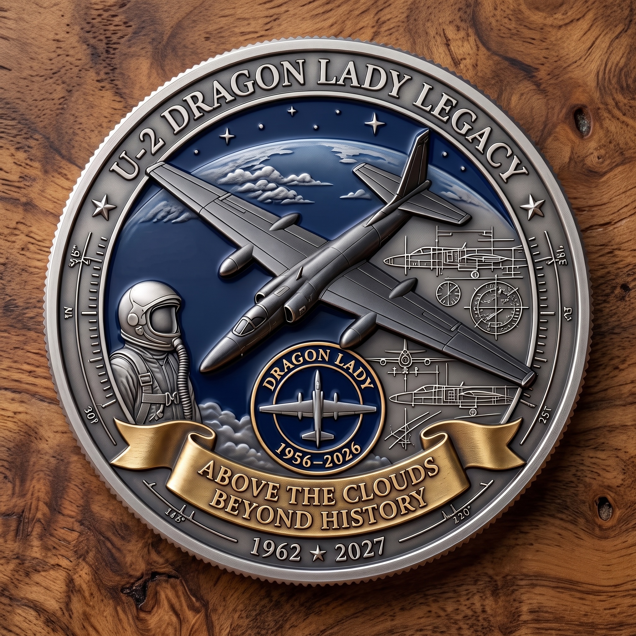 Major Rudolf Anderson Jr. Above the Clouds 65th Commemorative Coin