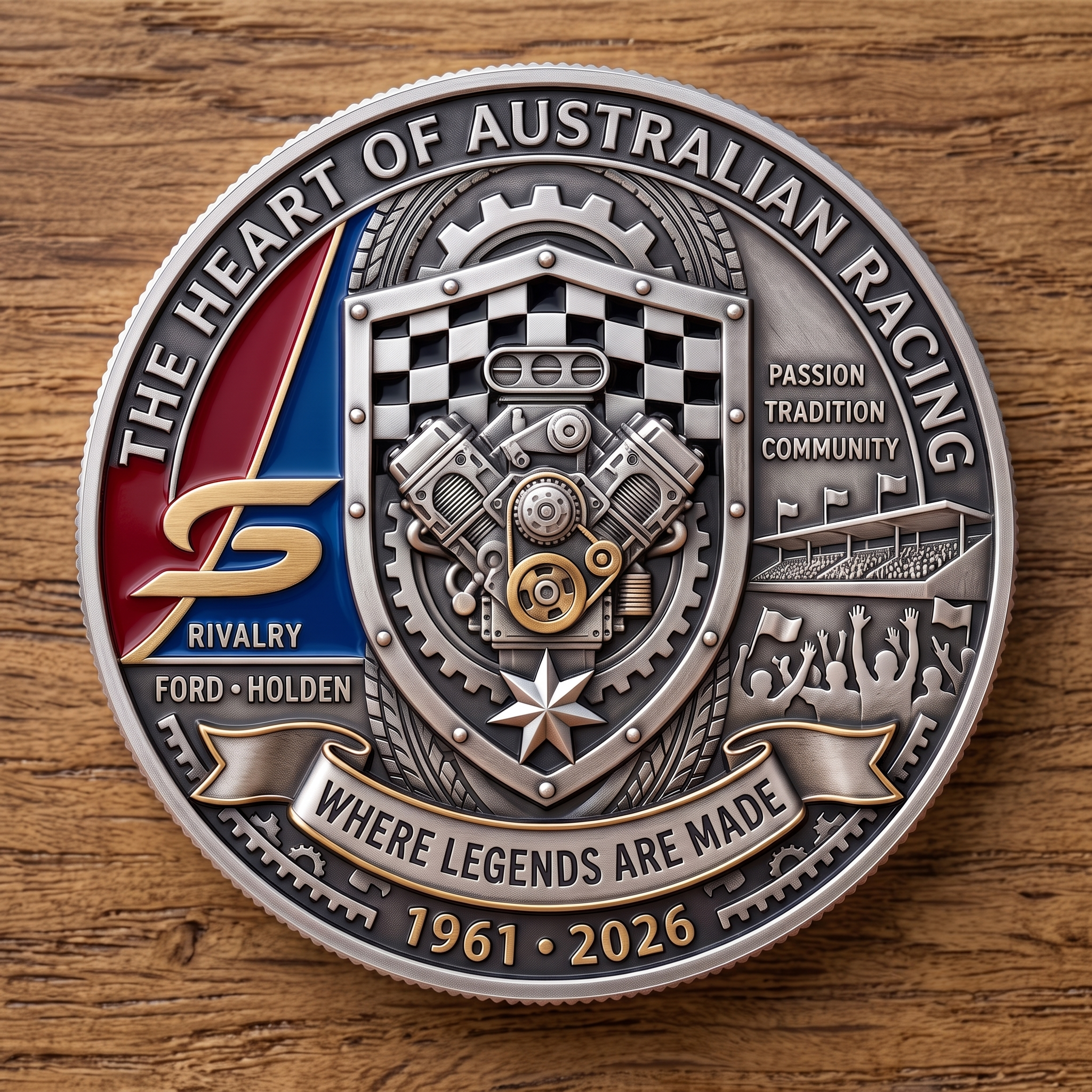 Supercars Championship 65th Anniversary Racing Legends Coin