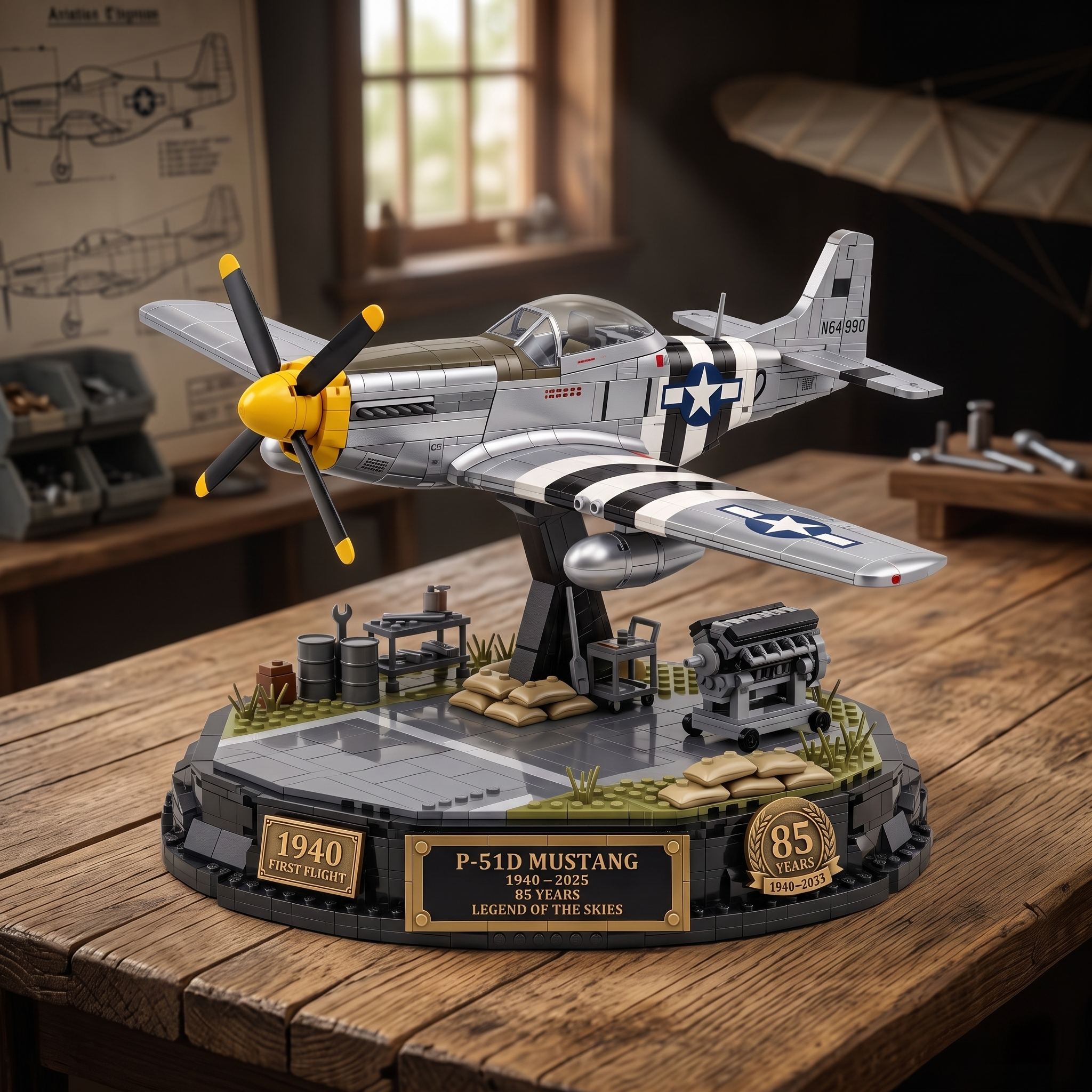 P-51D Mustang 85th Anniversary Brick Collectible