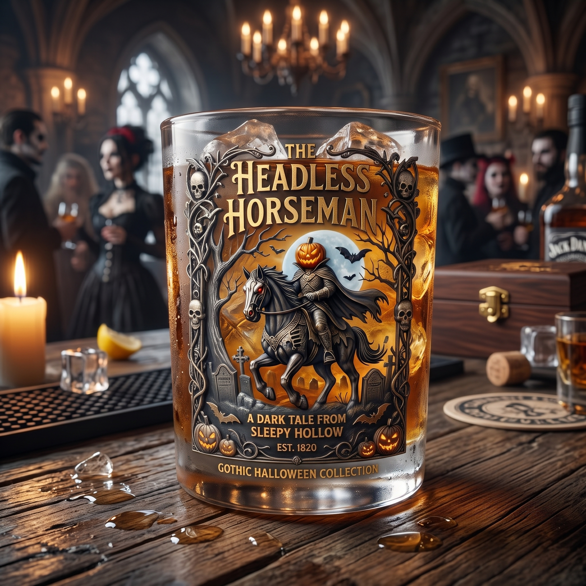 The Headless Horseman Midnight Ride Collector Glass