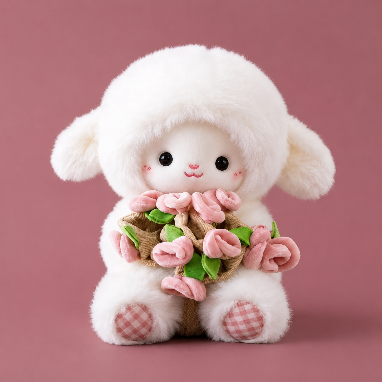 🐑 Elegant Decorative Lamb Figurine with Floral Hat