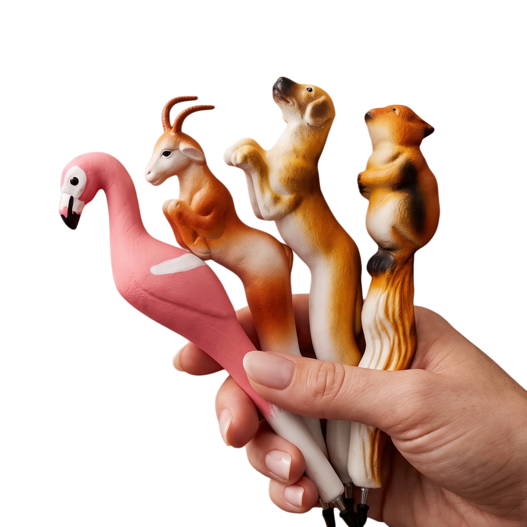 🦩 Handcrafted Wooden Animal Ballpoint Pens