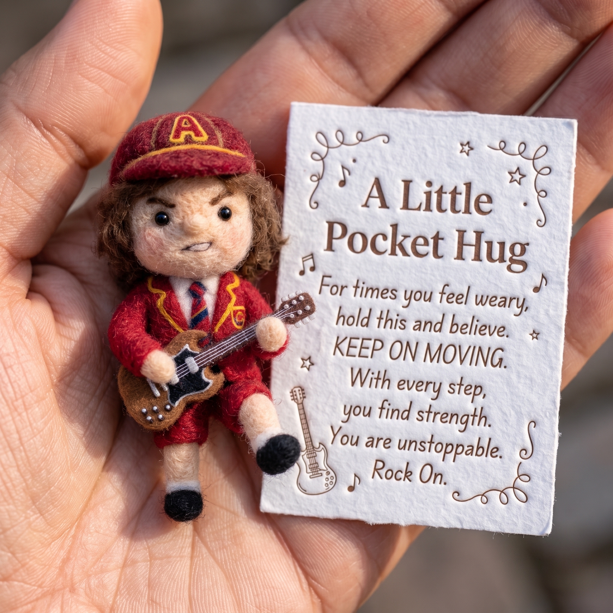 AC/DC Angus Young Inspired Pocket Hug