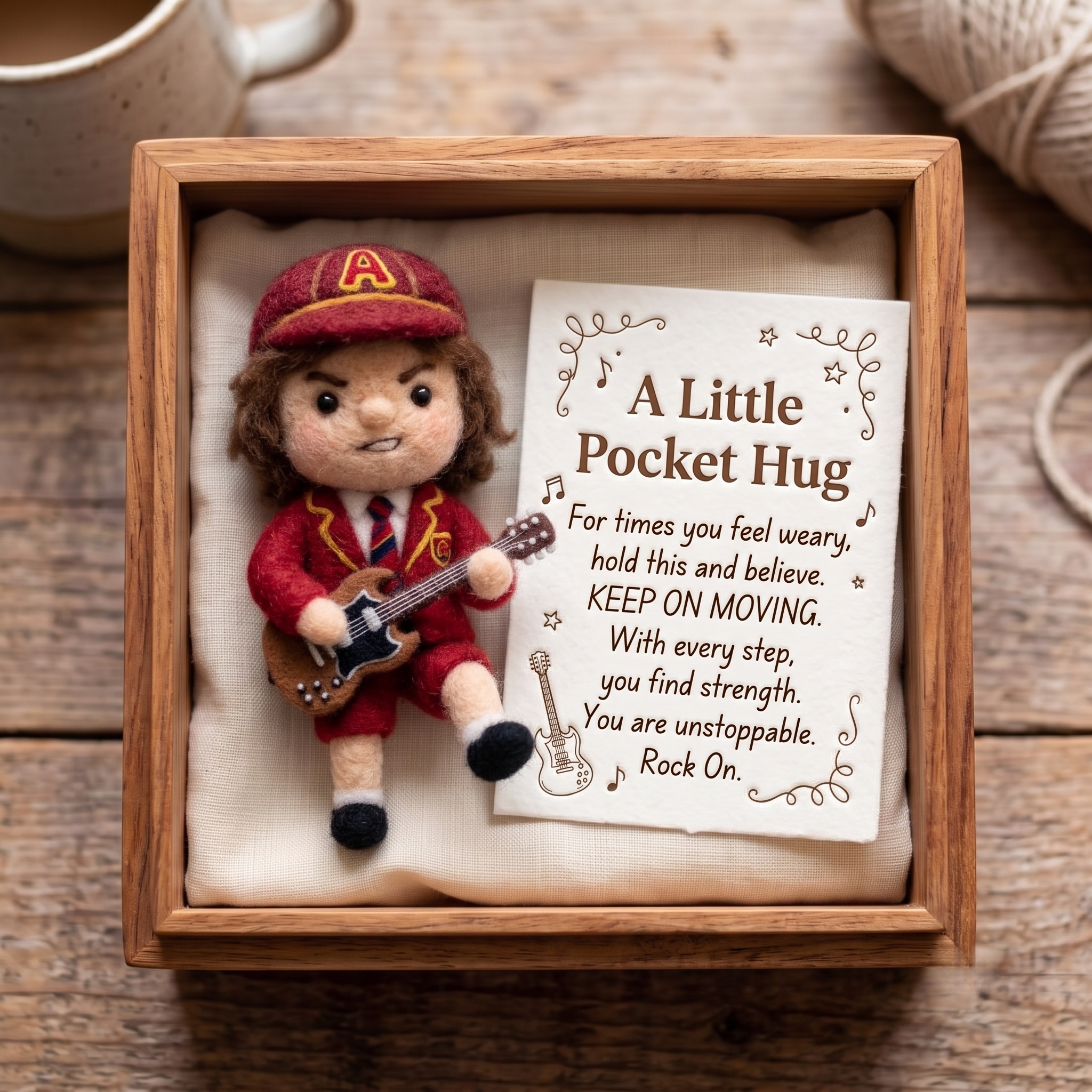 AC/DC Angus Young Inspired Pocket Hug