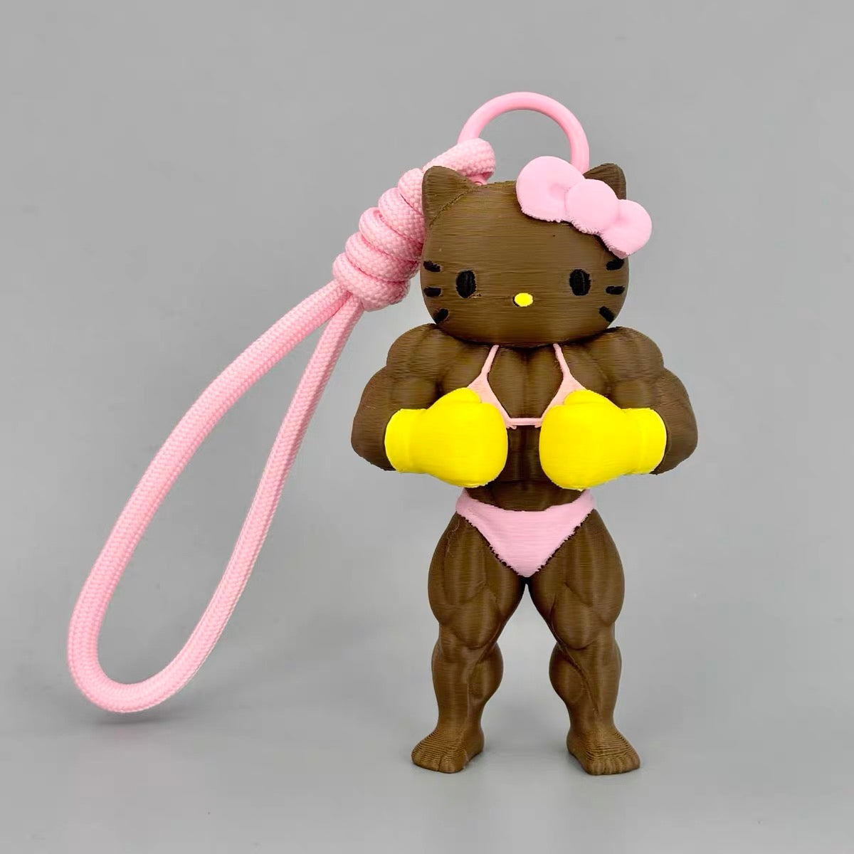 Hellokitty Muscle Fitness 3D Printed Bag Charm