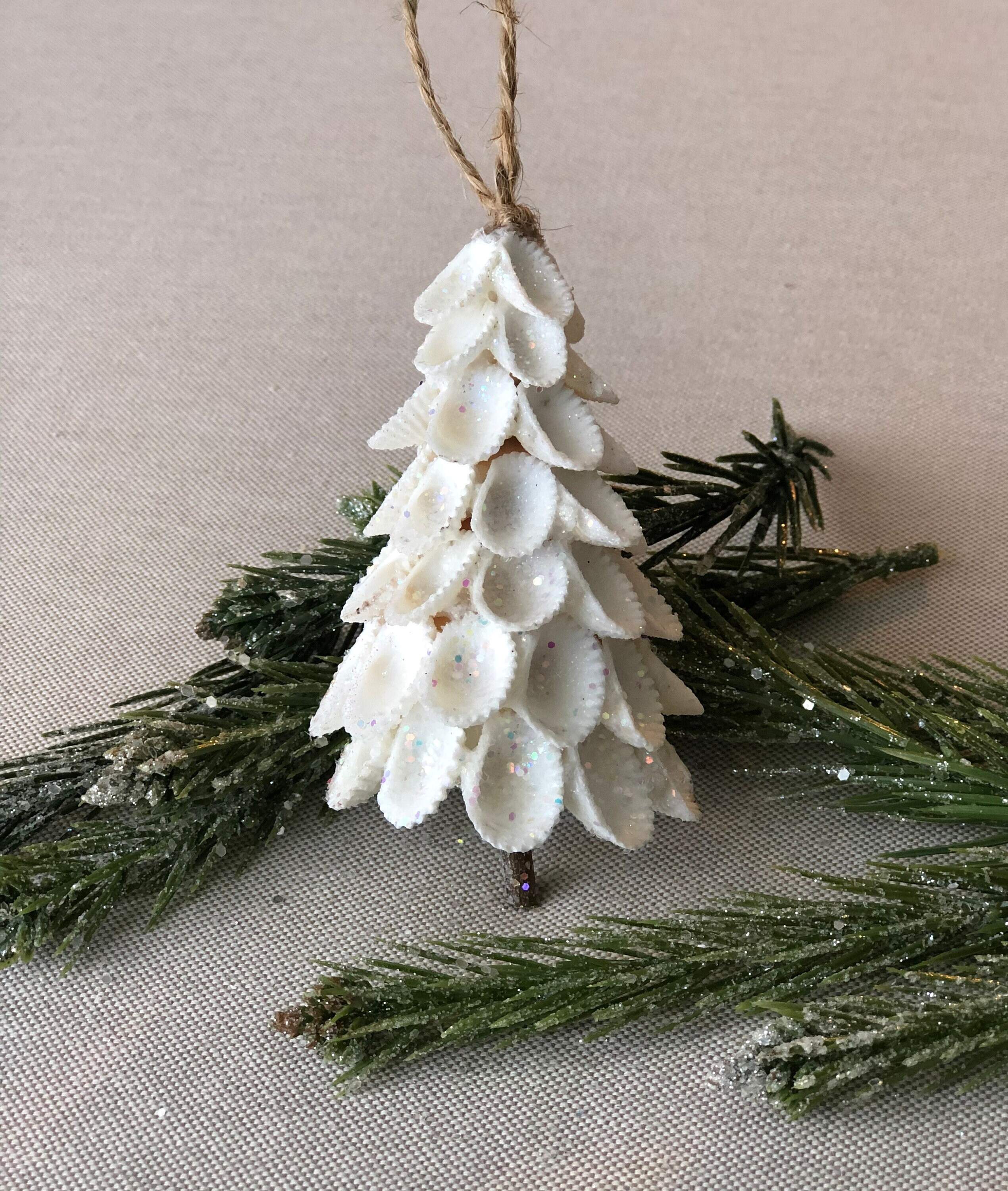 Handmade Tiny Shell Tree Ornament