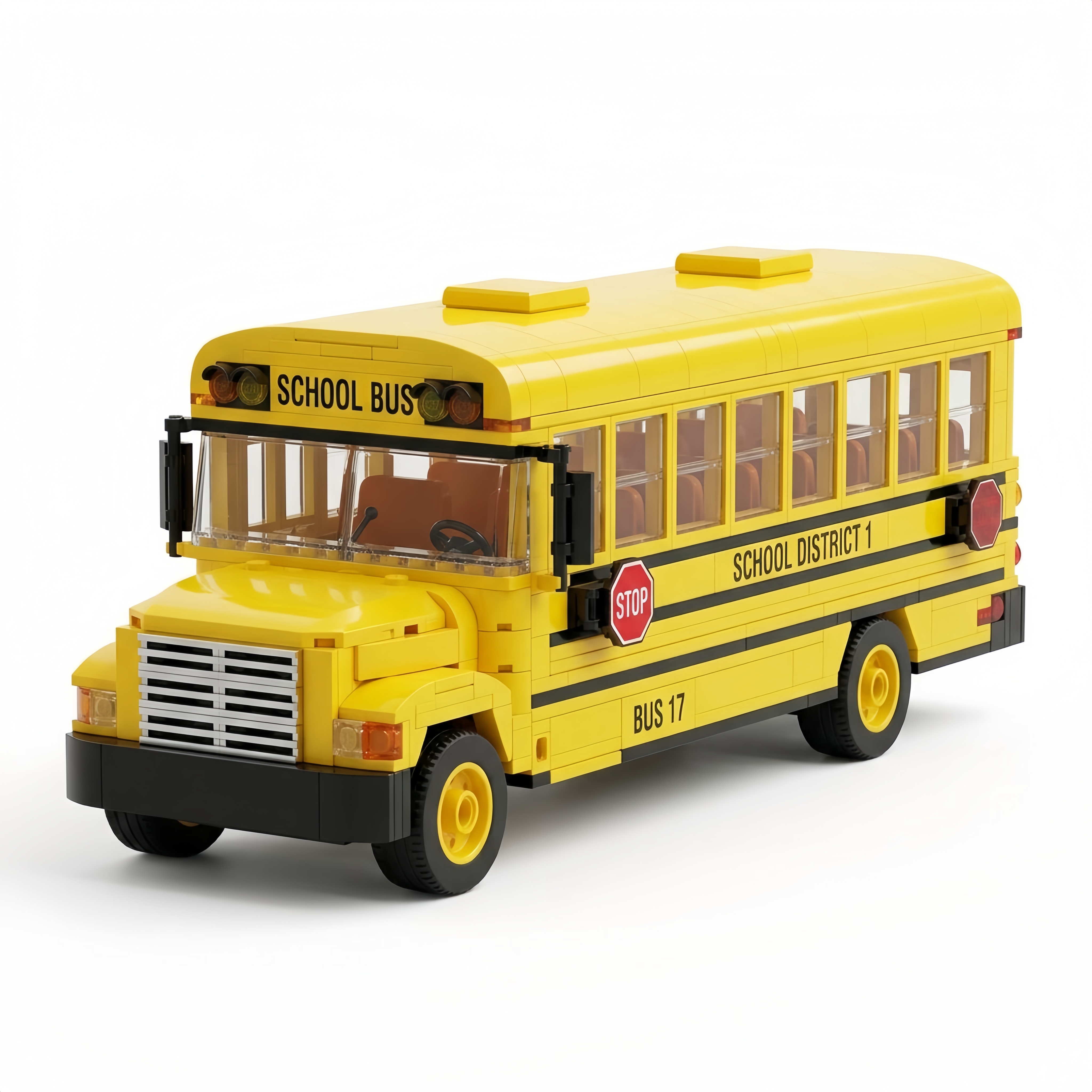 Back-to-School Season School Bus Building Set