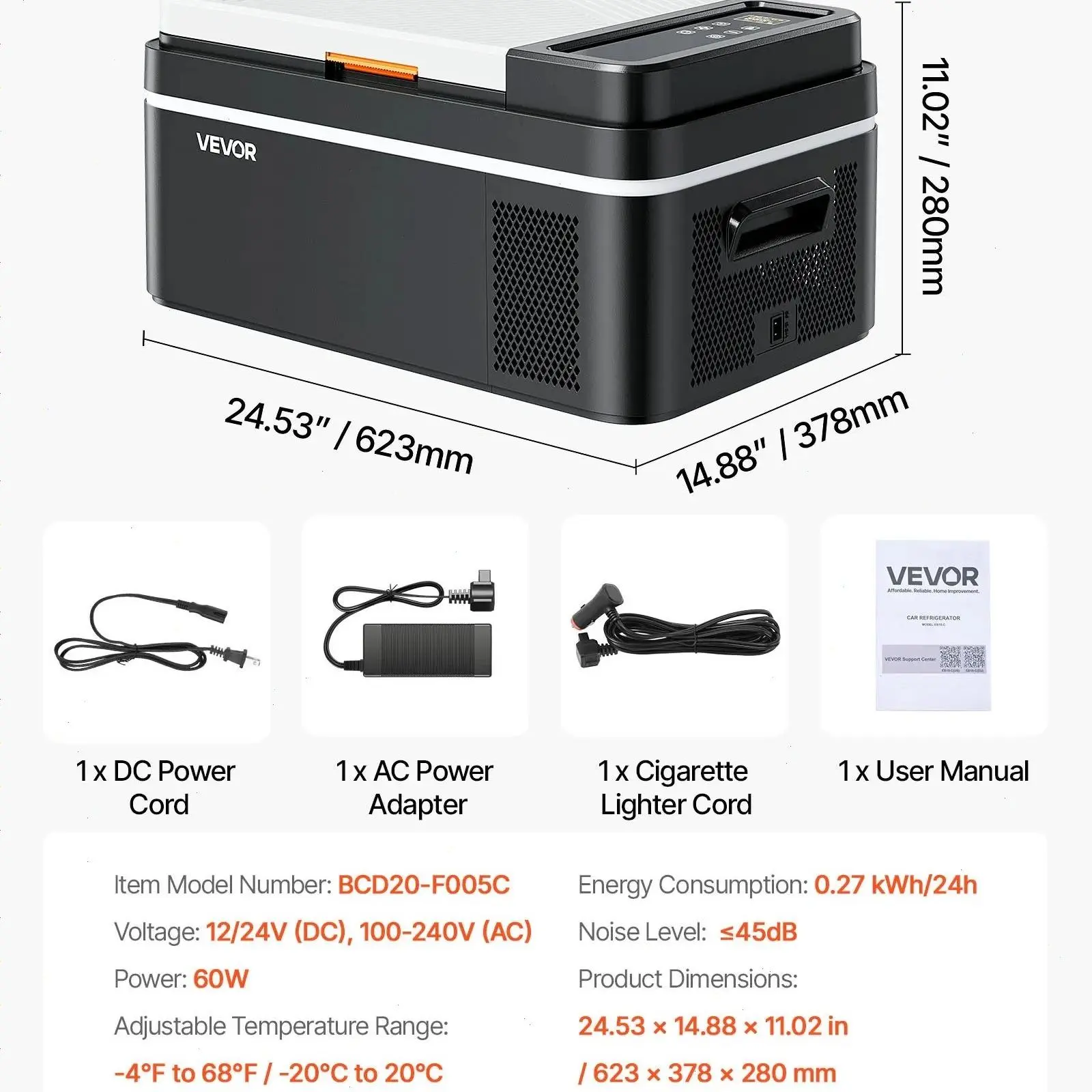 15L 12V Portable Car Refrigerator Freezer