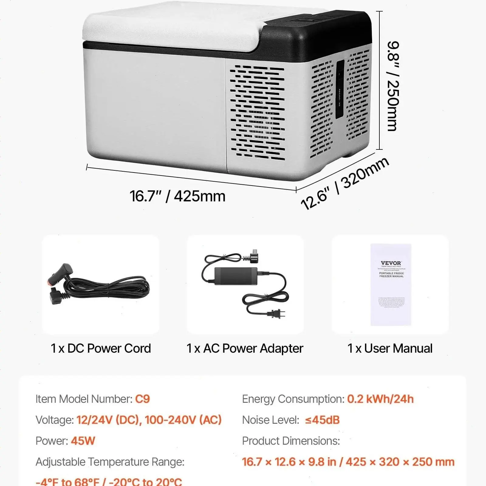 15L 12V Portable Car Refrigerator Freezer