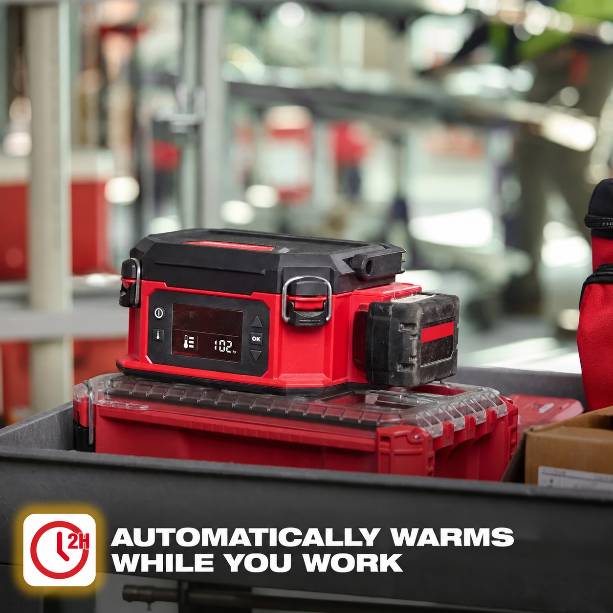 🔥 Limited-Time Bundle | Cordless Jobsite Lunch Warmer with 2 Stainless Steel Containers + FREE 18V Battery