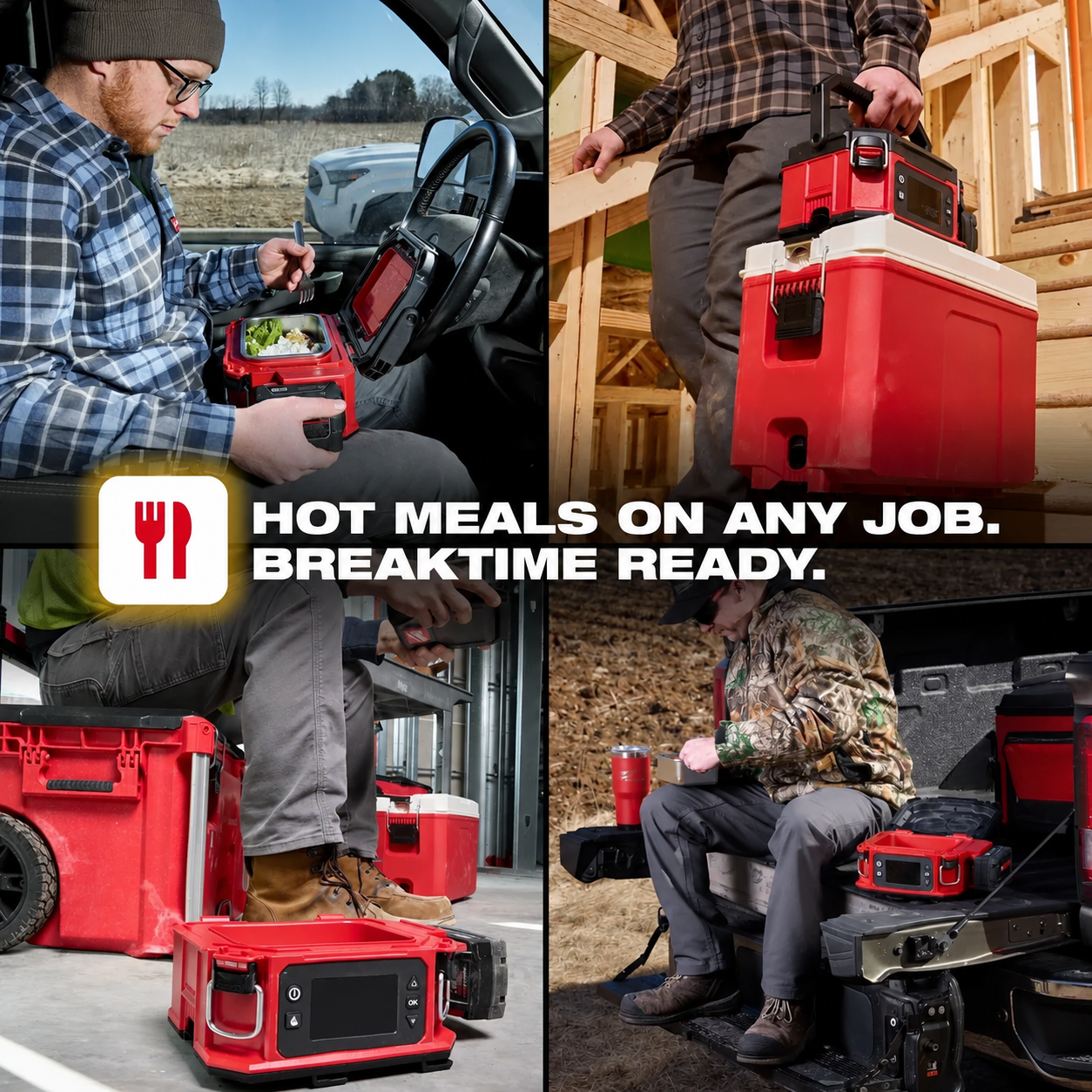 🔥 Limited-Time Bundle | Cordless Jobsite Lunch Warmer with 2 Stainless Steel Containers + FREE 18V Battery