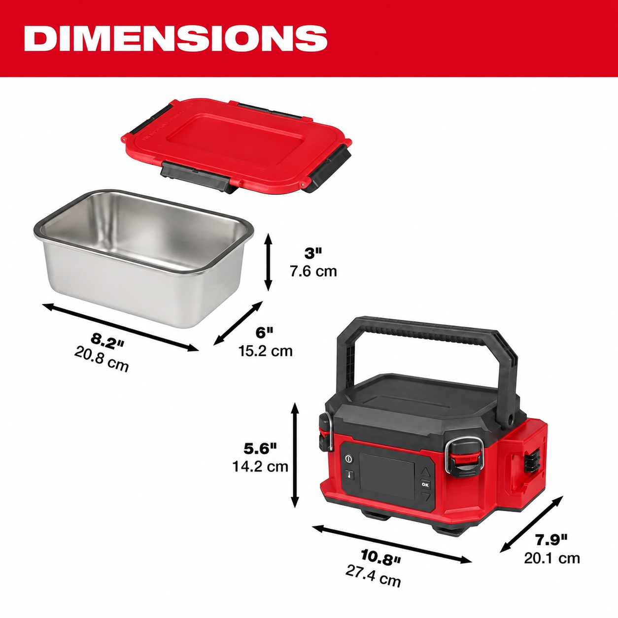 🔥 Limited-Time Bundle | Cordless Jobsite Lunch Warmer with 2 Stainless Steel Containers + FREE 18V Battery
