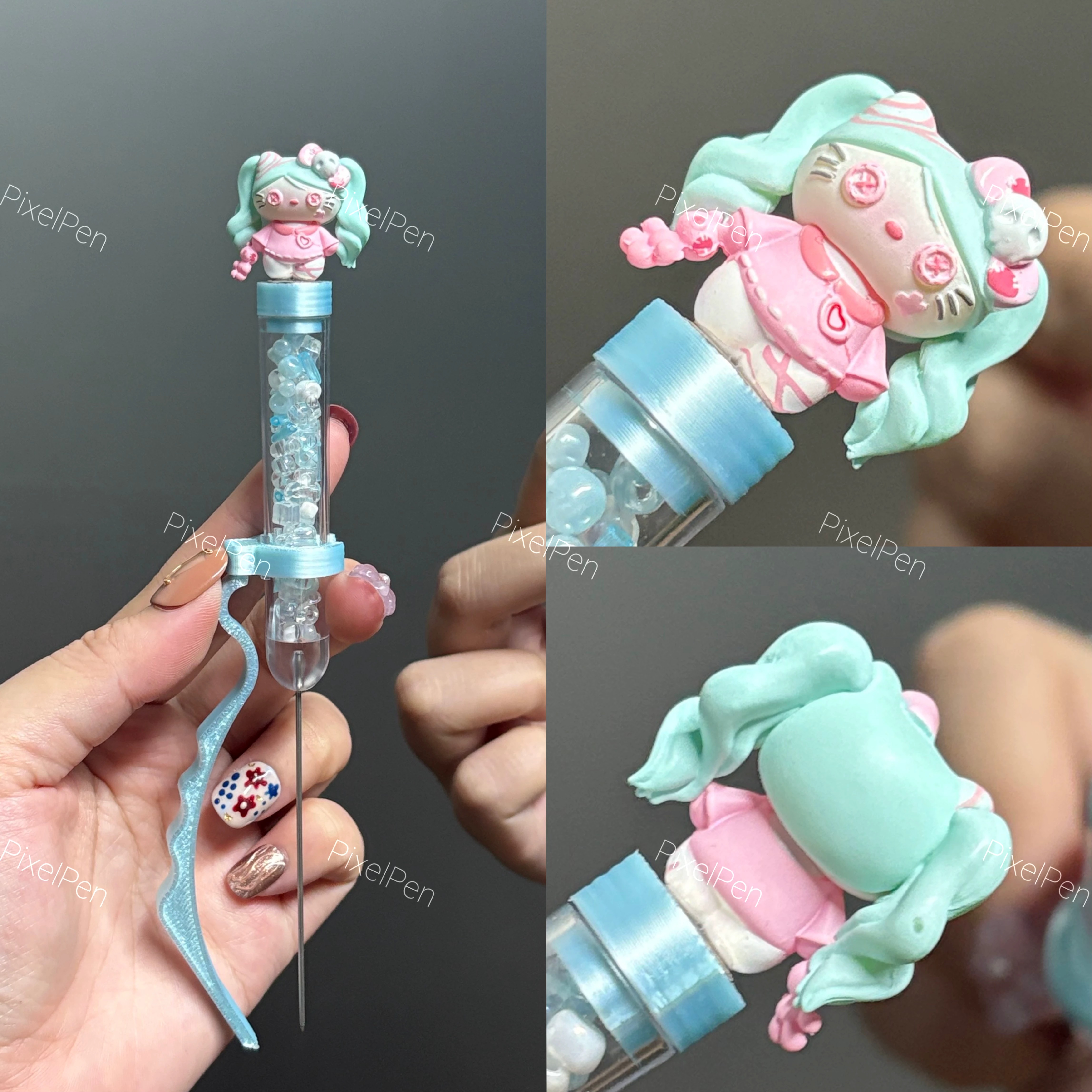 PixelPen Press-Grip Bead Pen Tool for 2.6mm Mini Beads | KT Pearlescent Series