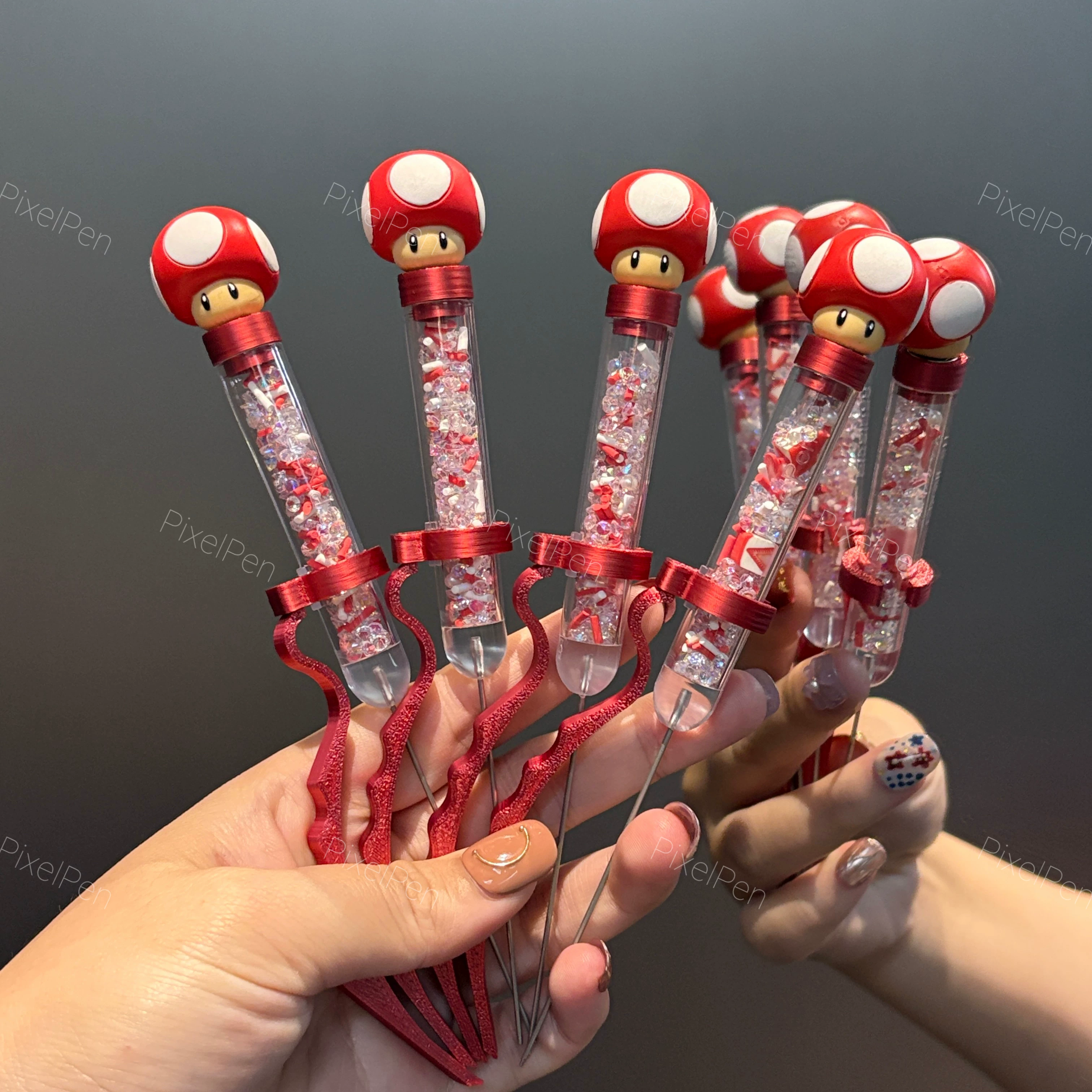 618 Sale | PixelPen Magnetic-Grip Bead Pen for 2.6mm Mini Beads | Mario Mushroom Head