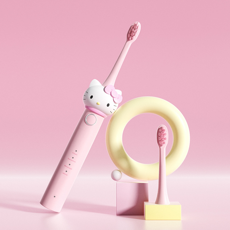 Kitty soft Hair Electric Toothbrush gift new